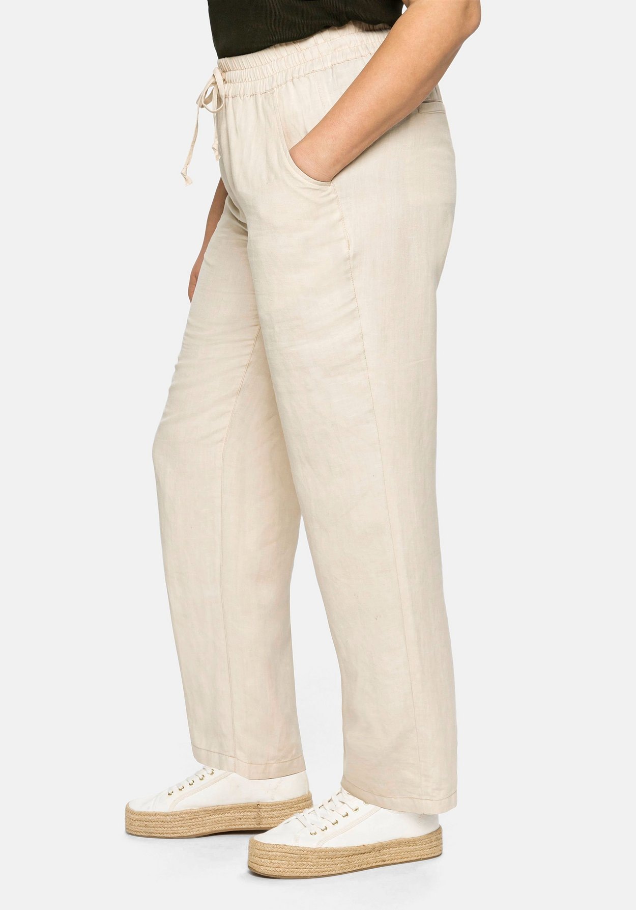 Sheego Schlupfhose »Leinenhose aus lockerem Leinen-Mix«
