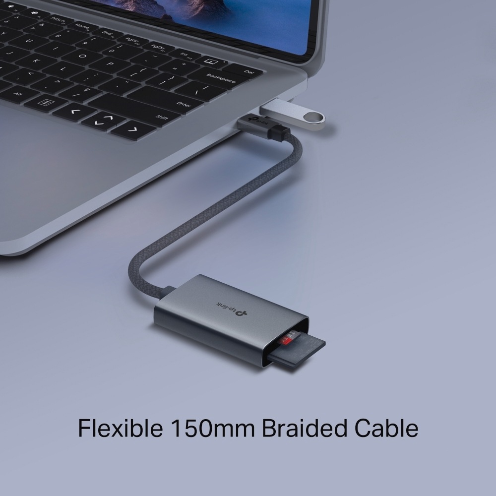 TP-Link USB-Adapter »UA440C USB3.0 Type-C zu SD & microSD 4.0«, USB-C zu MicroSD-Card, 15 cm
