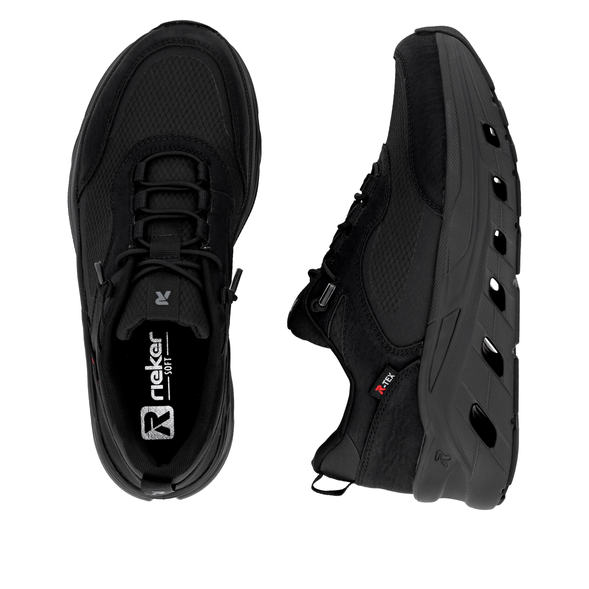 RIEKER Sport Slip-On Sneaker  Schlupfschuh, Halbschuh, Freizeitschuh mit trendy Plateausohle