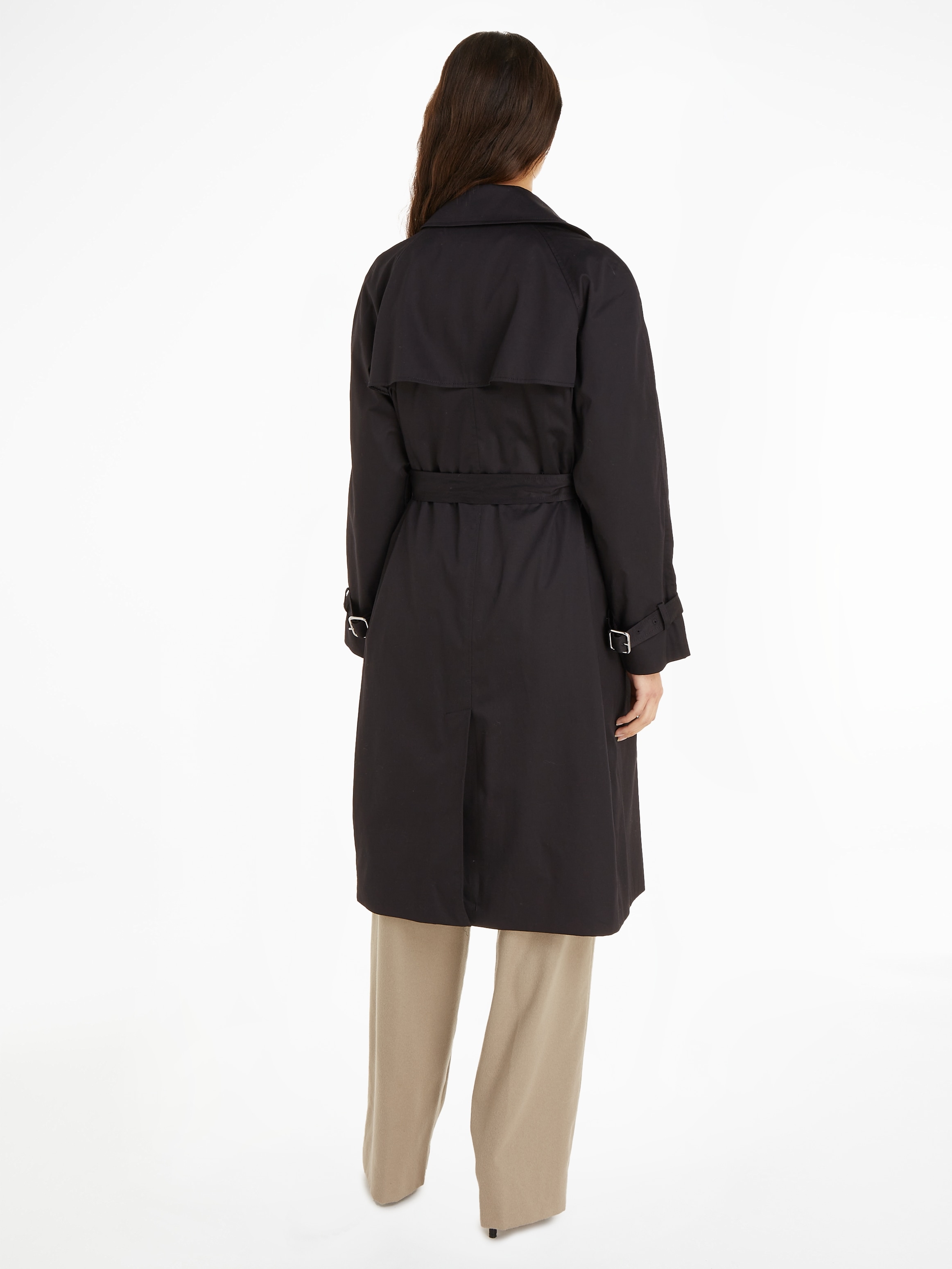 Calvin Klein Outdoorjacke »ESSENTIAL TRENCH COAT«, (Set, 2 St., mit Gürtel), mit Gürtel