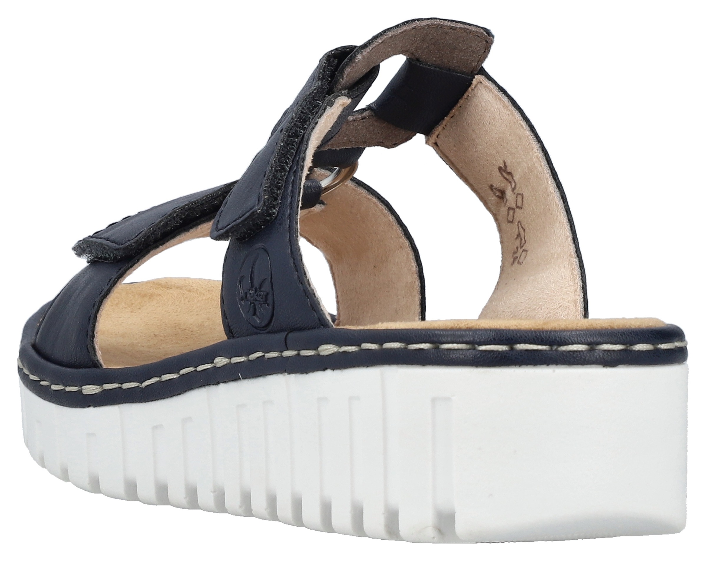 Rieker Keilpantolette, Sommerschuh, Strandschuh, Keilabsatz, mit zwei Klettverschlüssen