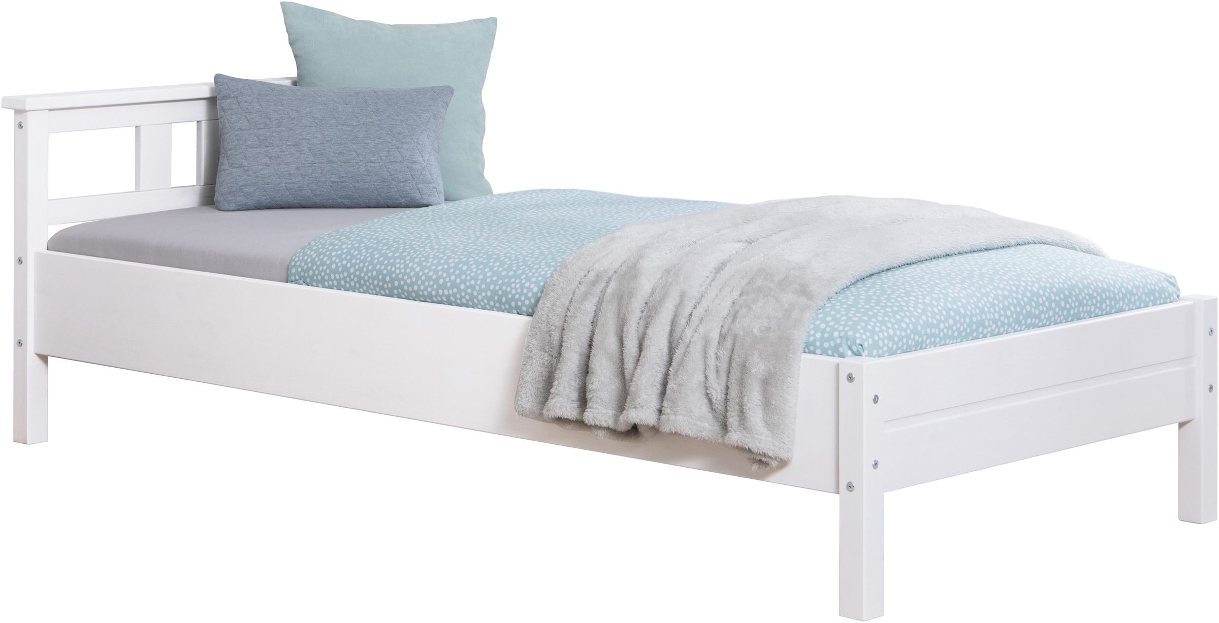 Ticaa Futonbett »Merci«, Einzelbett, aus Kiefer Massivholz, inkl. Rollrost