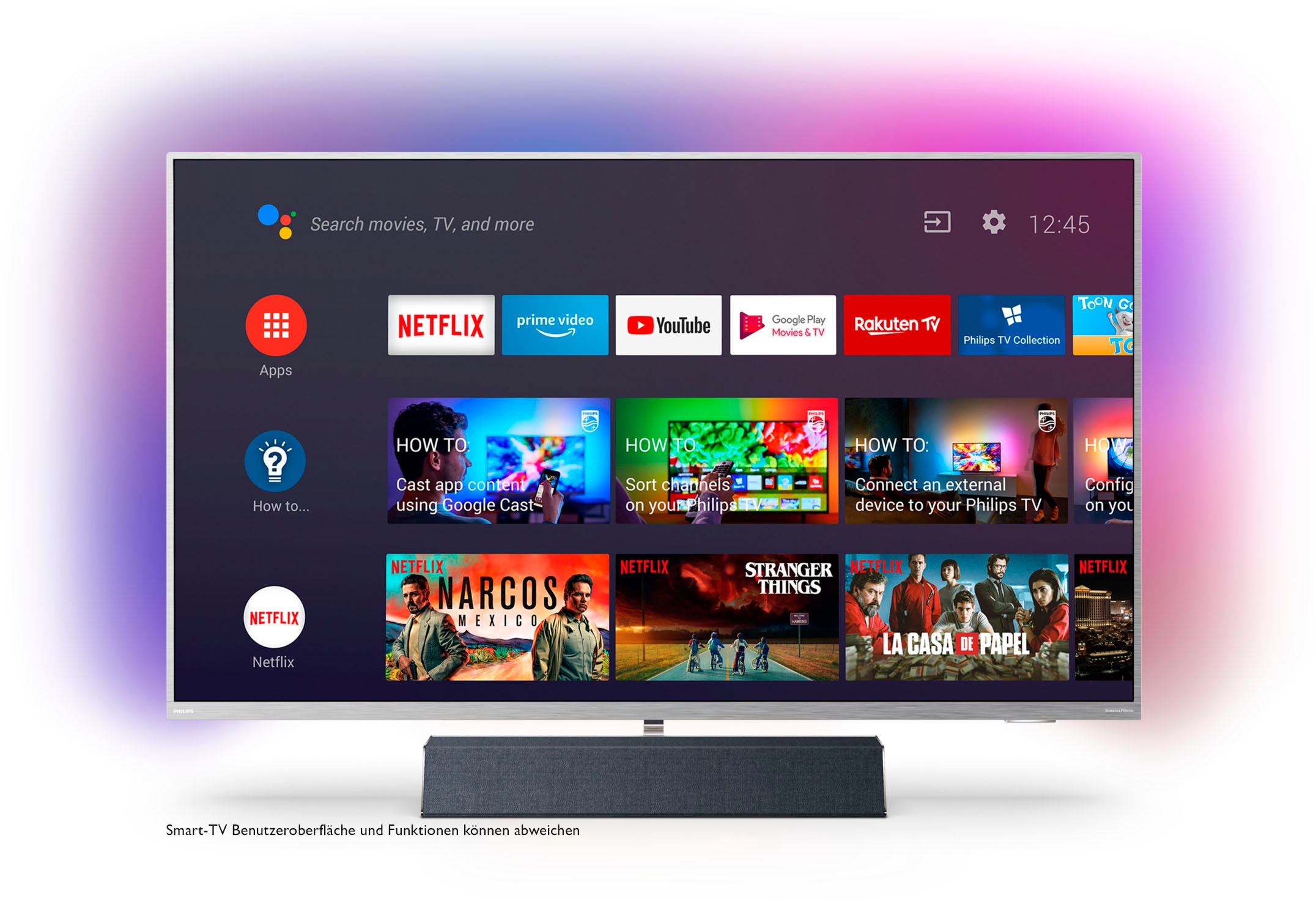 Philips LED-Fernseher »43PUS9235/12«, 4K Ultra HD, Smart-TV, 3-seitiges Ambilight