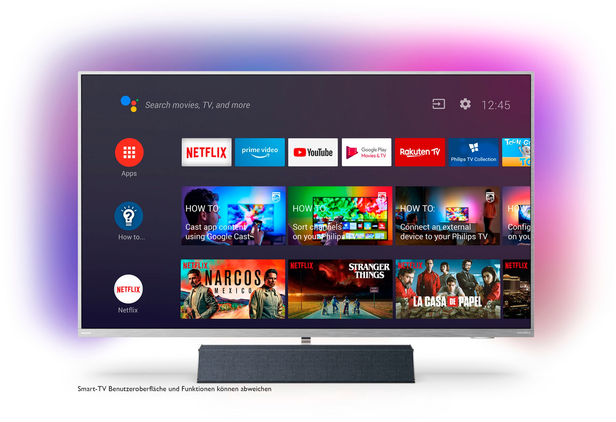 Philips LED-Fernseher, 108 cm/43 Zoll, 4K Ultra HD, Smart-TV, 3-seitiges Ambilight