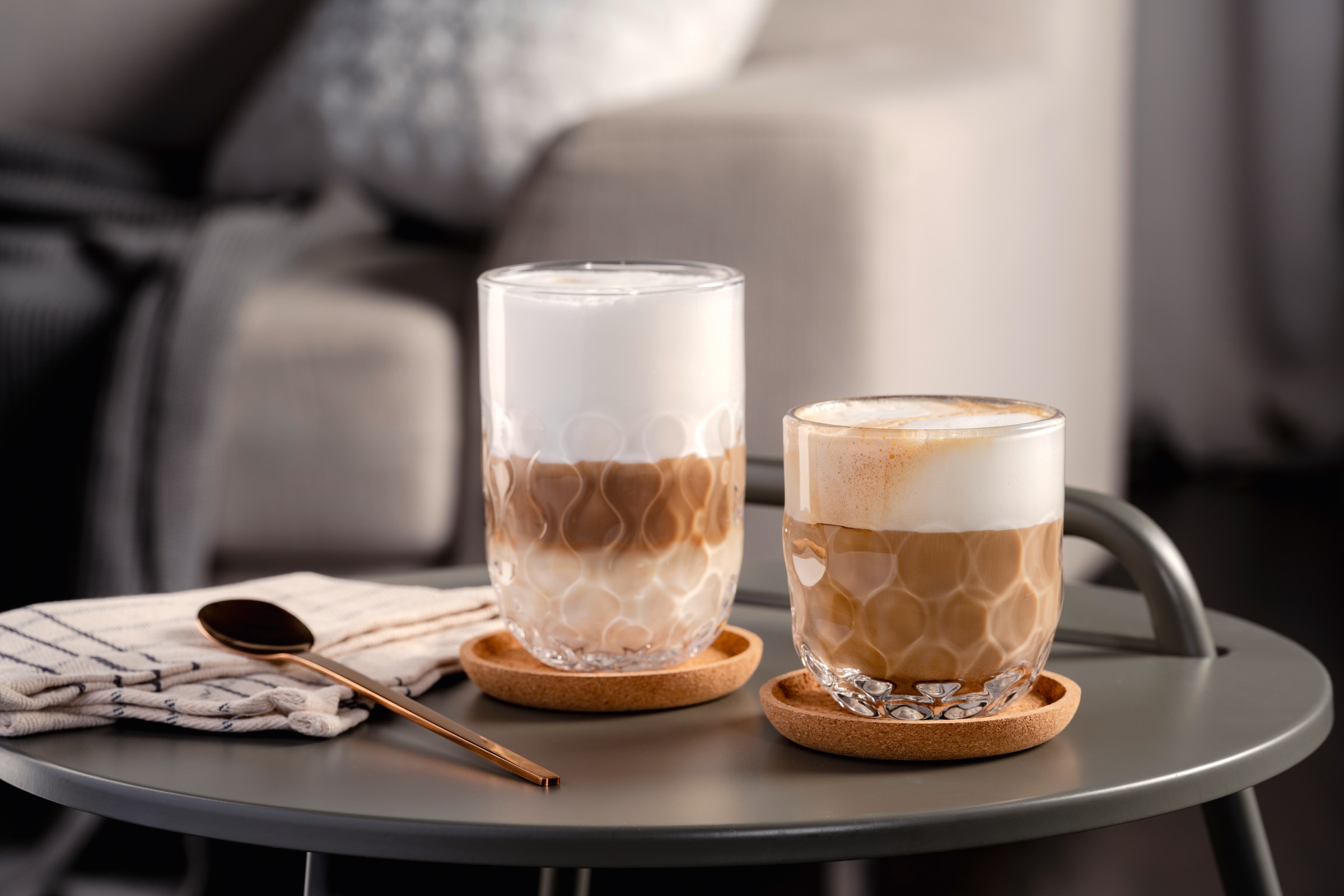 LEONARDO Gläser-Set »Kaffee-Glas GOCCE, 220 ml, 6er-Set« 1. Variante, mit Tropfenrelief