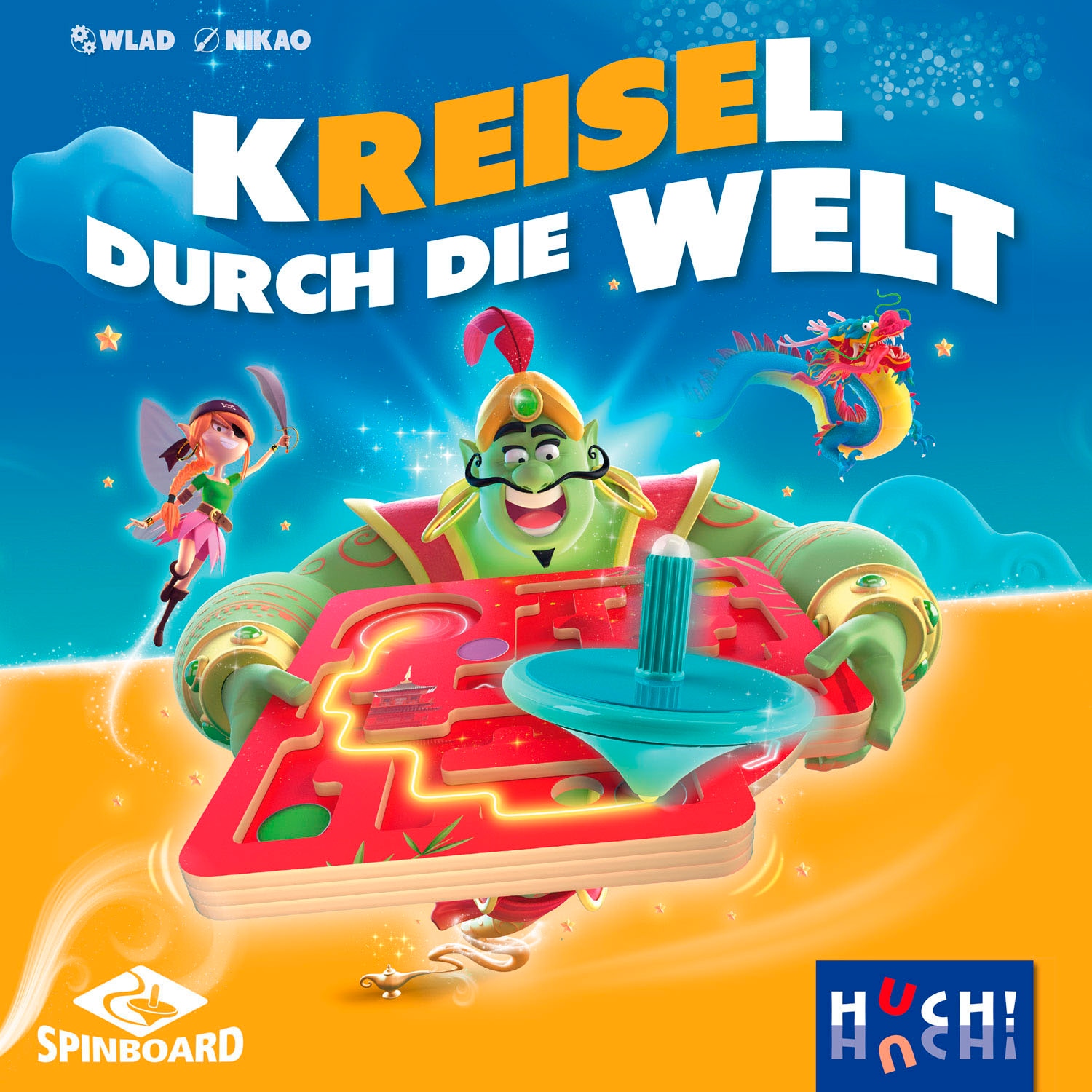 HUCH! Spiel »Kreisel durch die Welt«