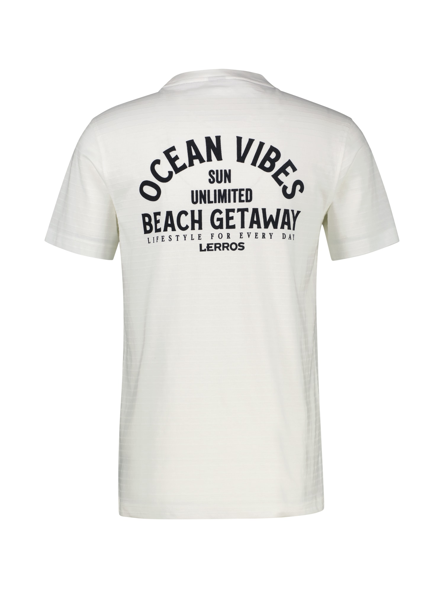 LERROS T-Shirt »Gestreiftes T-Shirt mit Front und Backprint«