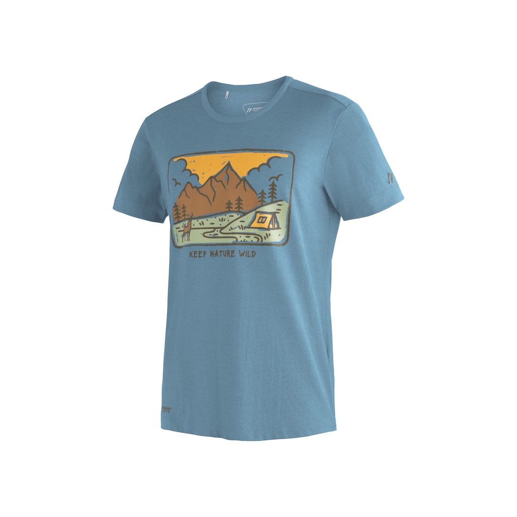 Maier Sports T-Shirt »Burgeis 16 M« Herren Kurzarmshirt mit Print für Wandern und Freizeit