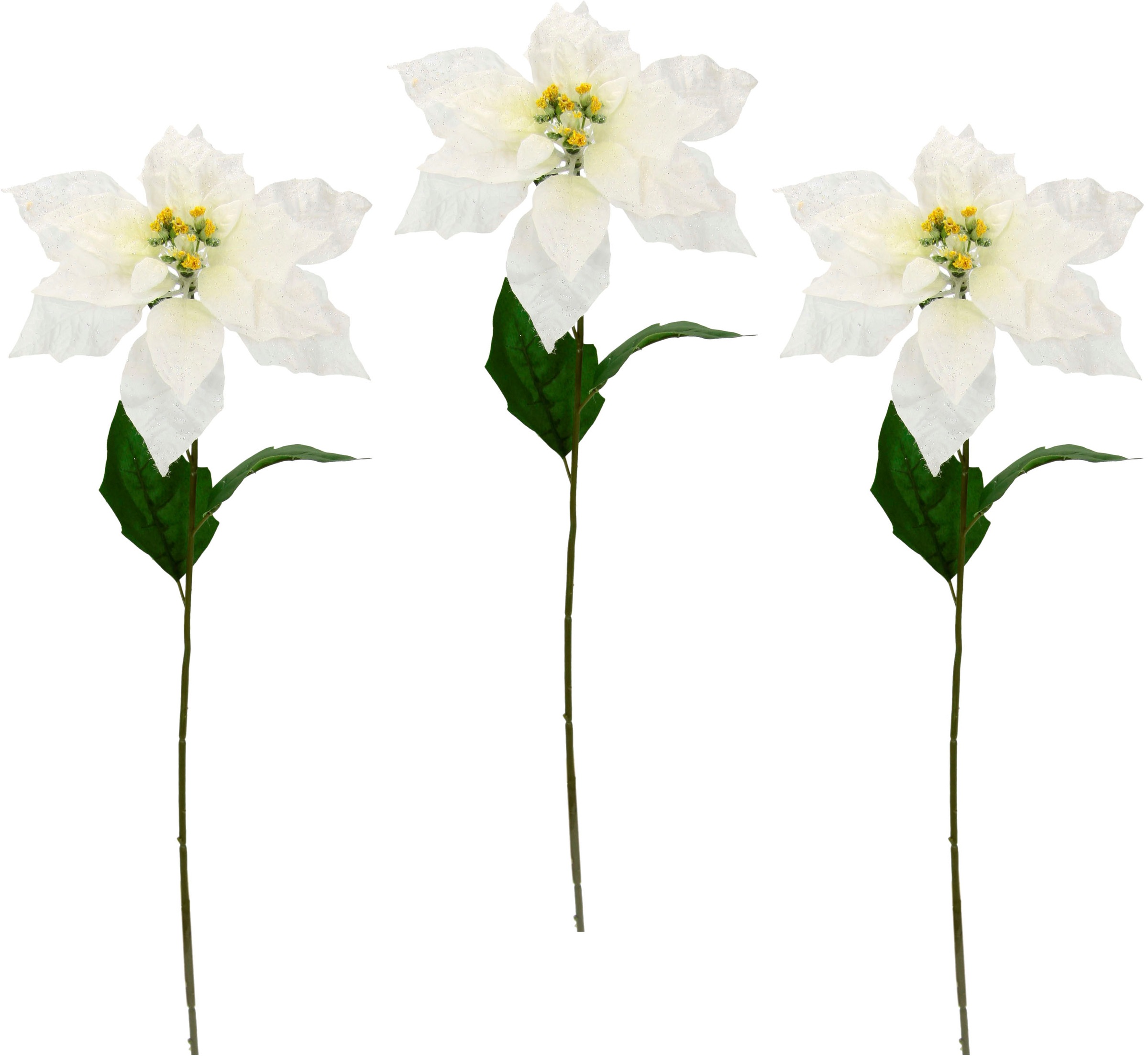 I.GE.A. Winterliche Kunstpflanze »Kunstblume, künstliche Poinsettiablume, Weihnachtsdeko«, mit...