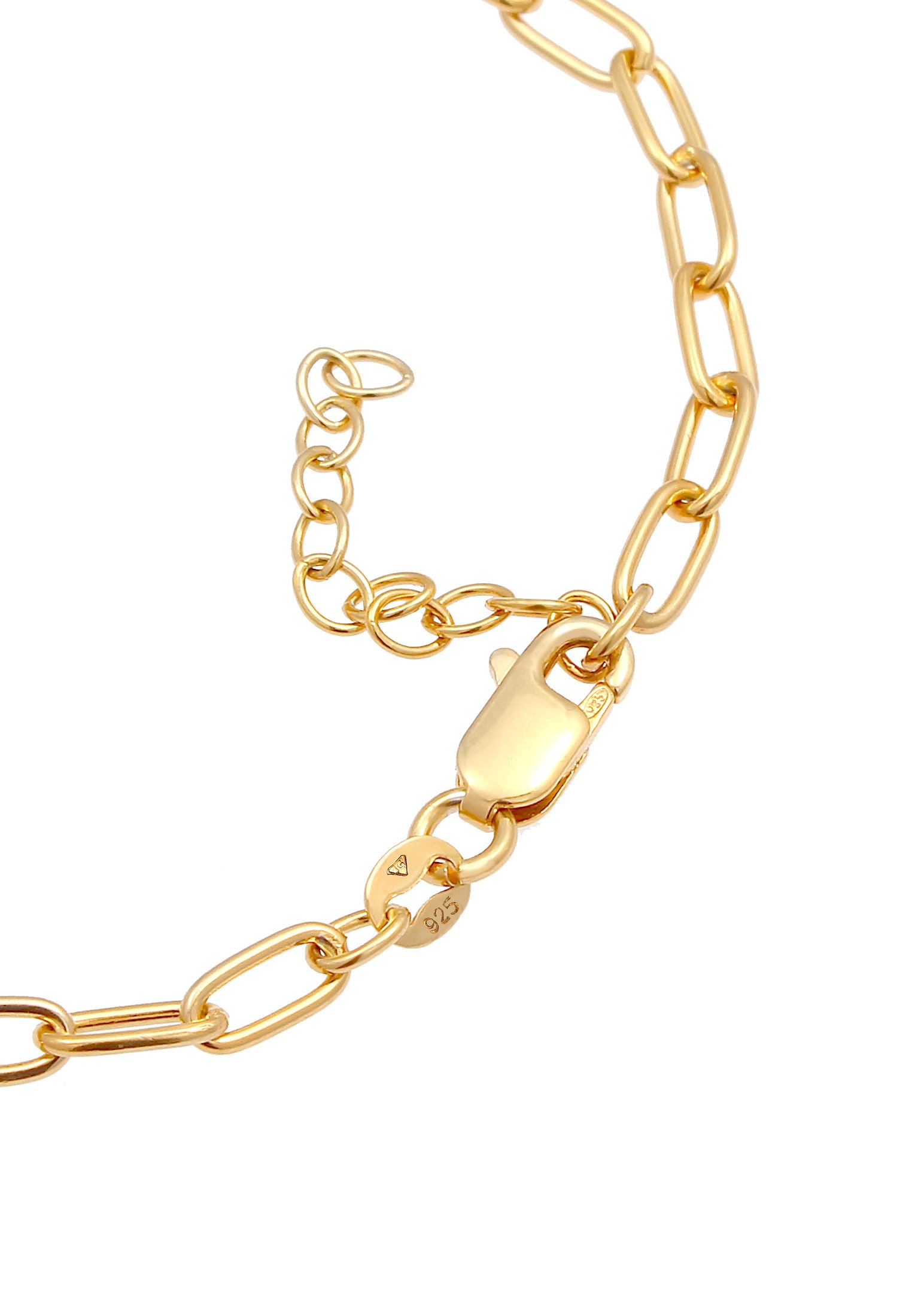 Elli Armkette »Armband Herz Glieder Oval Trend 925 Silber«