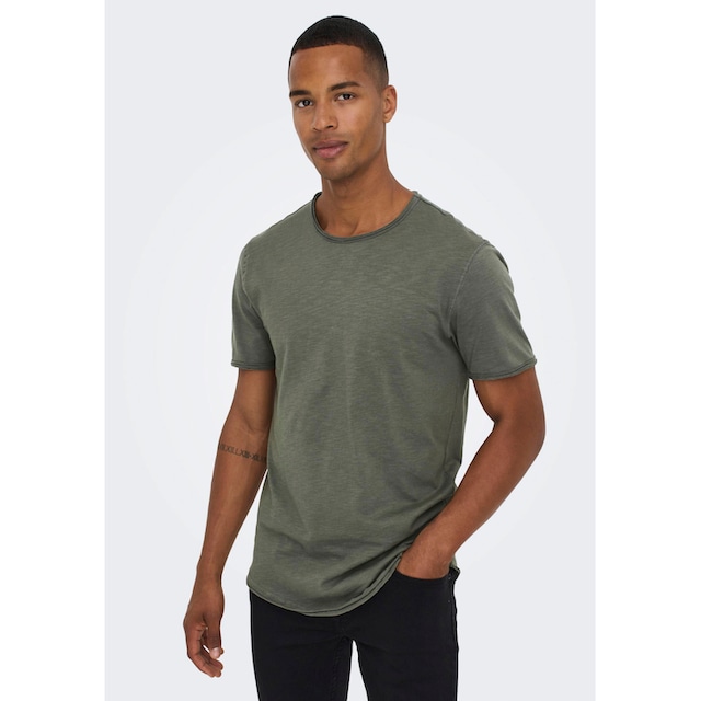 ONLY & SONS Rundhalsshirt »ONSBENNE LONGY SS TEE NF 7822 NOOS« bei ♕
