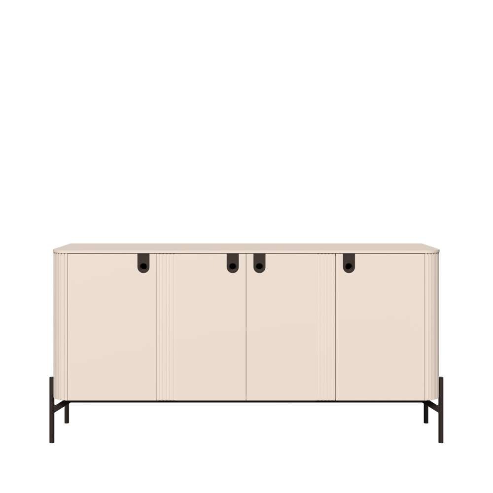 Home affaire Kommode »Rondo Sideboard, Schrank mit Metallfüßen und Metallgriffen« UV lackiert, Soft Close Funktion, Metallrahmen als Basis des Elements