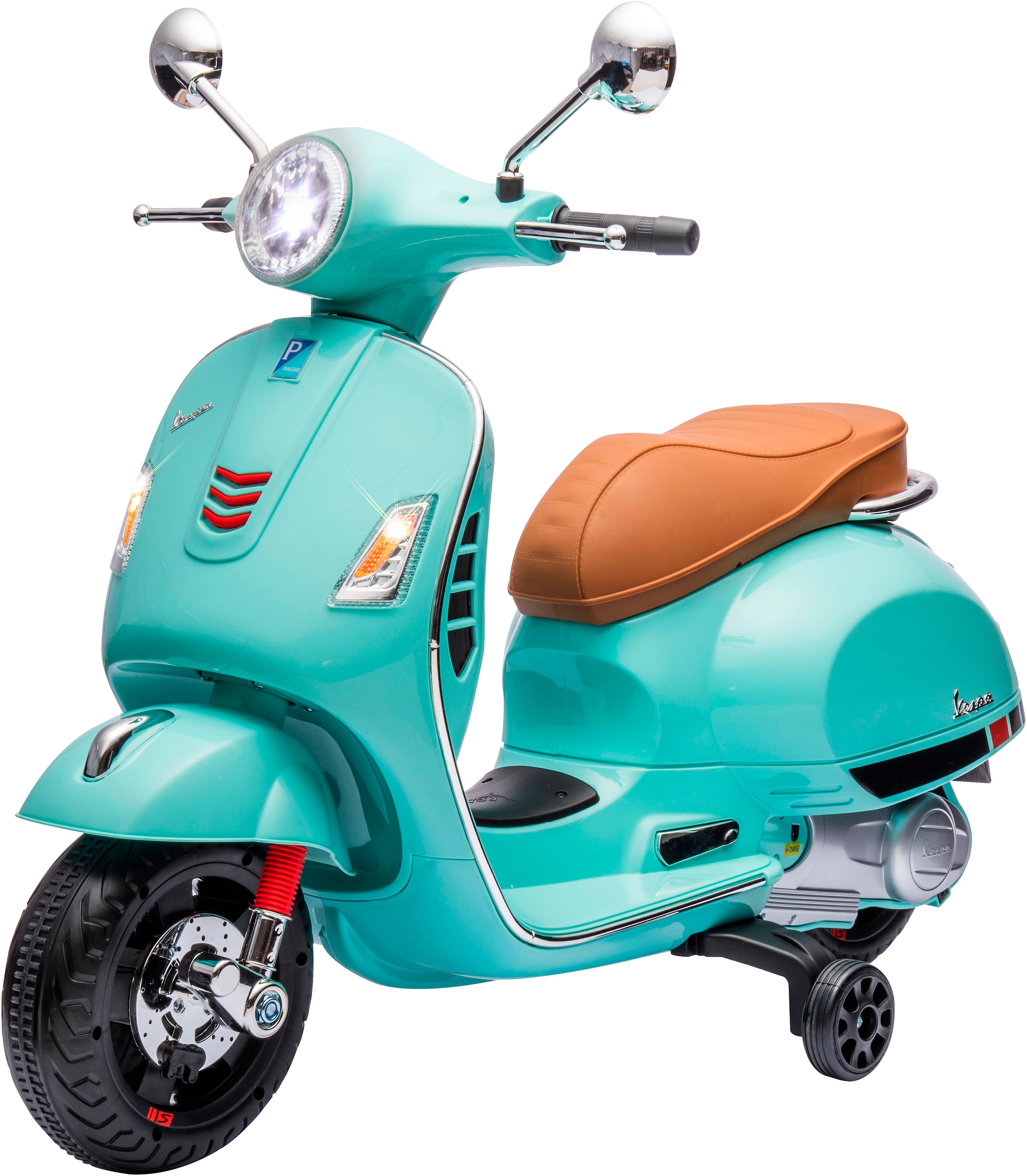 Jamara Elektro-Kinderroller »Ride-on Vespa GTS 125 mintgrün 12V«, ab 3 Jahren, bis 30 kg, mit Licht