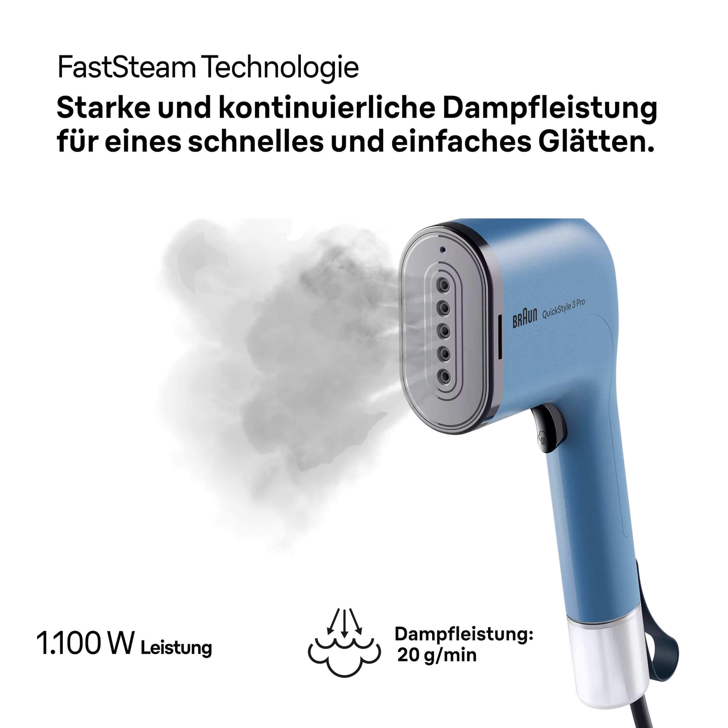 Braun Dampfbürste »QuickStyle GS 3024 BL« 1100 W
