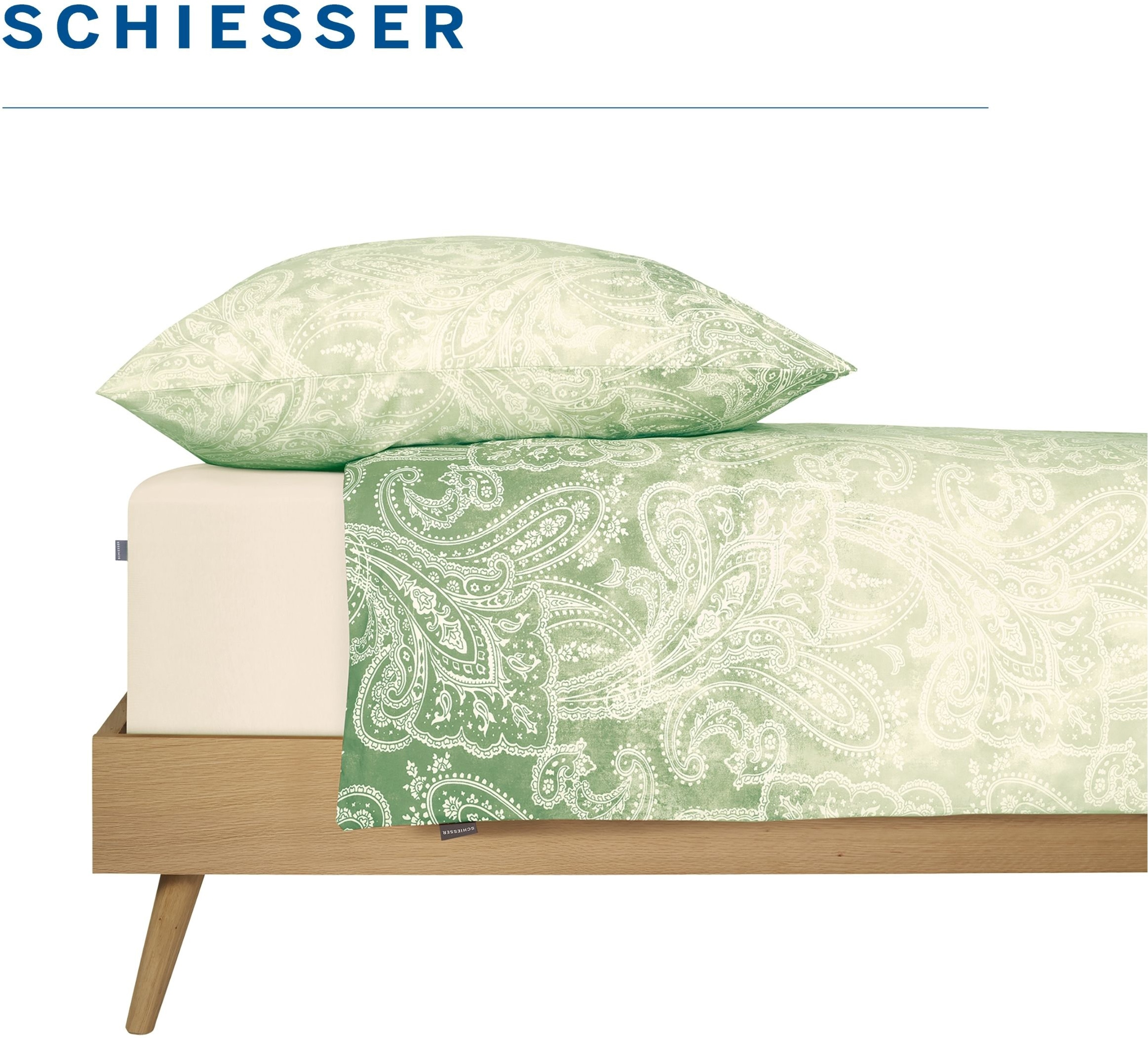Schiesser Bettwäsche »Claire aus weicher Baumwolle mit Paisleymuster in dezentem Farbverlauf« 2 Stk. OEKO-TEX® MADE IN GREEN