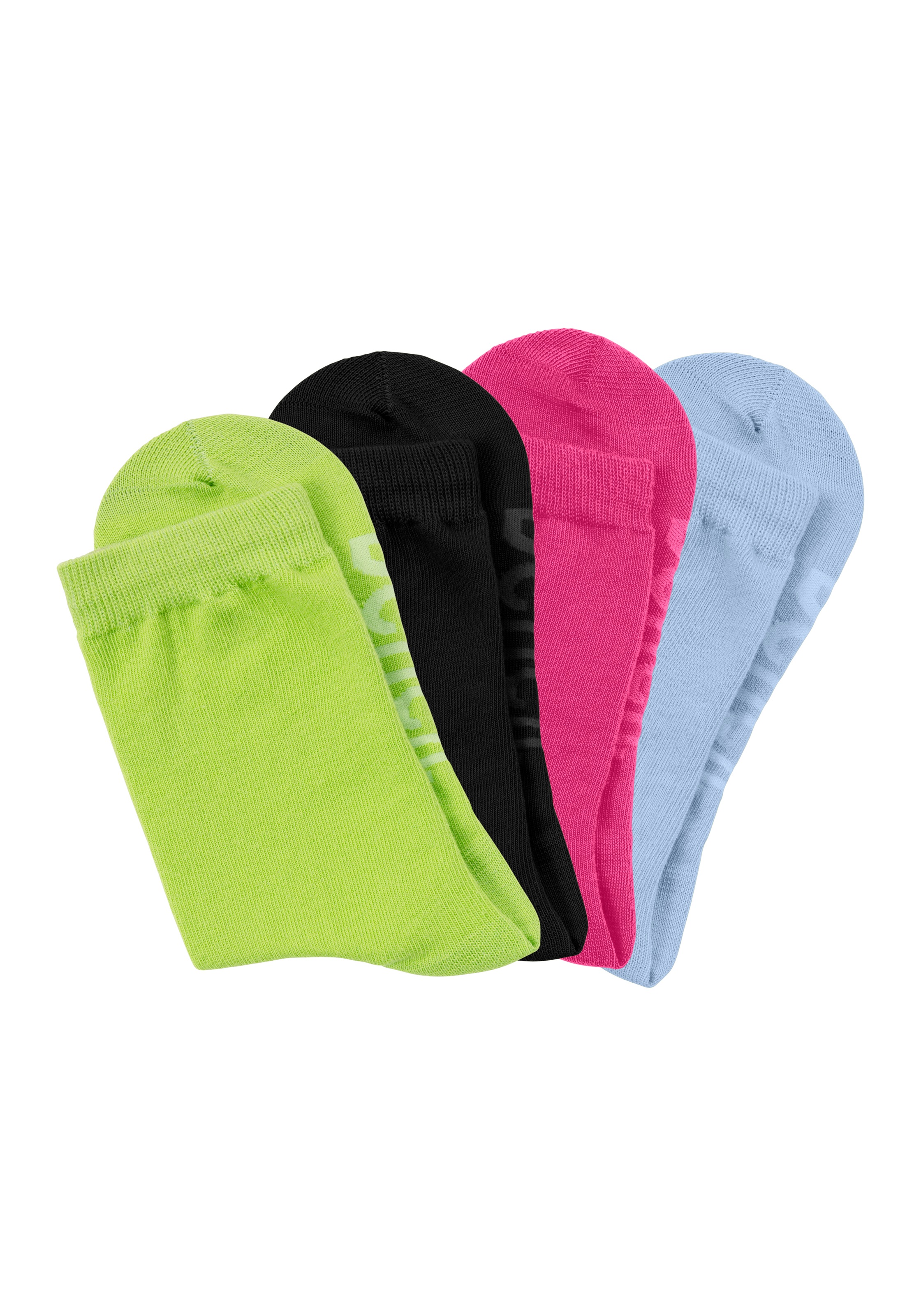 Bench. Socken, (Dose, 4 Paar), mit farbigen Innenbündchen, sortiert in edler Geschenkdose