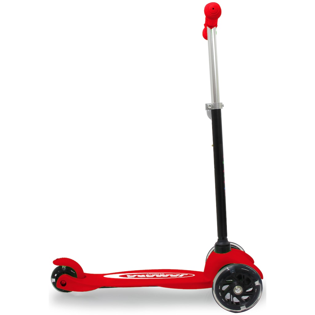 Jamara Dreiradscooter »KickLight, rot«, mit LED-Rädern