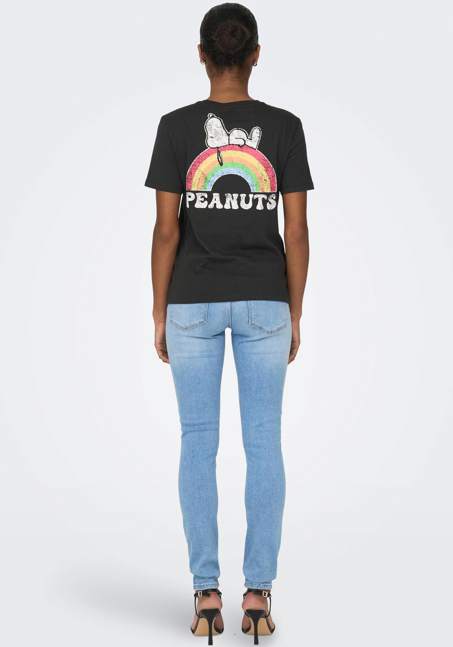 ONLY Kurzarmshirt »ONLPEANUTS REG S/S FLOWER TOP BOX JRS«, unterschiedliche  Snoopy Prints bei ♕ | T-Shirts