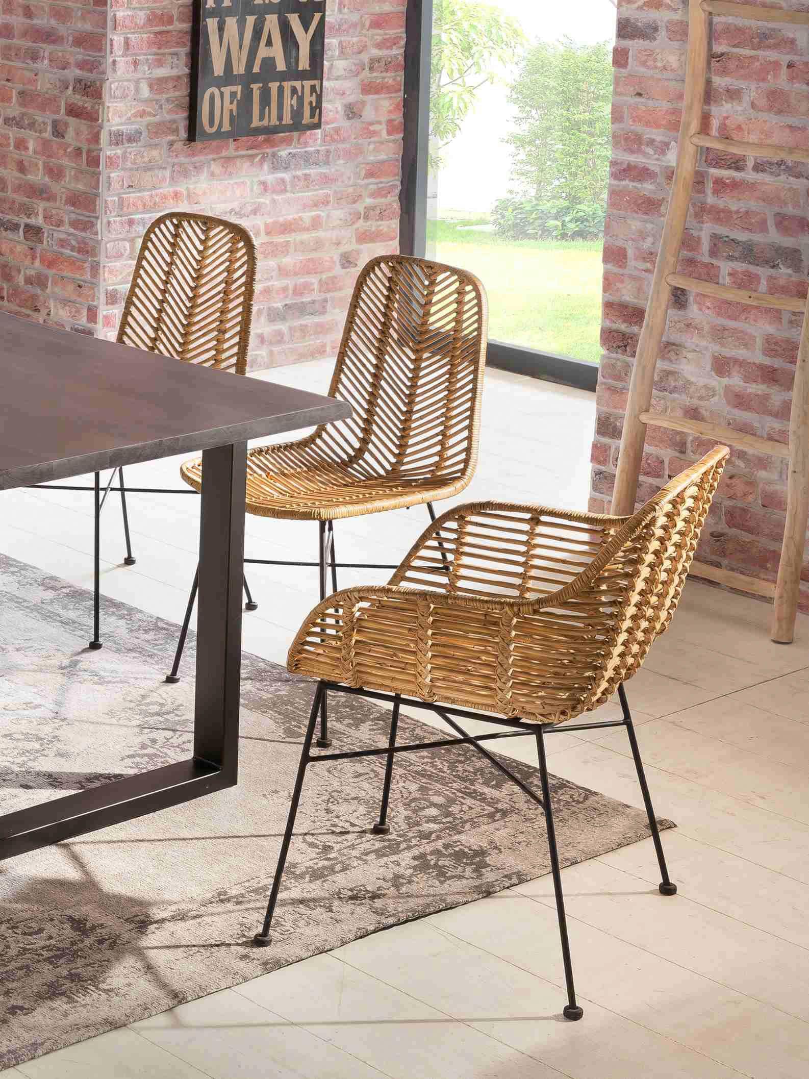 SIT Rattanstuhl »Rattan Vintage«, (Set), auf 2 St., Vintage bestellen Chic, mit Armlehnen, Shabby Rechnung