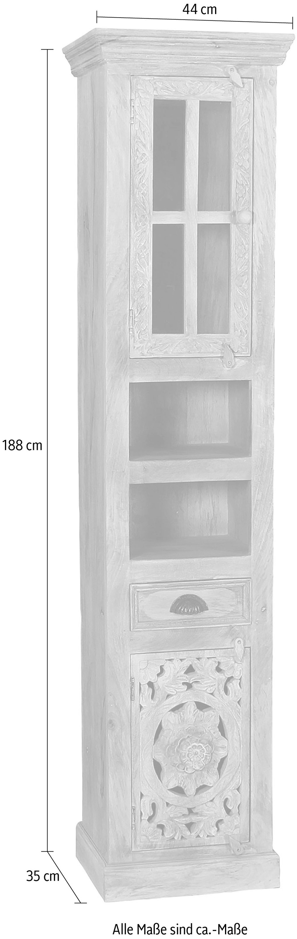 SIT Hochschrank, Mit Holzschnitzereien