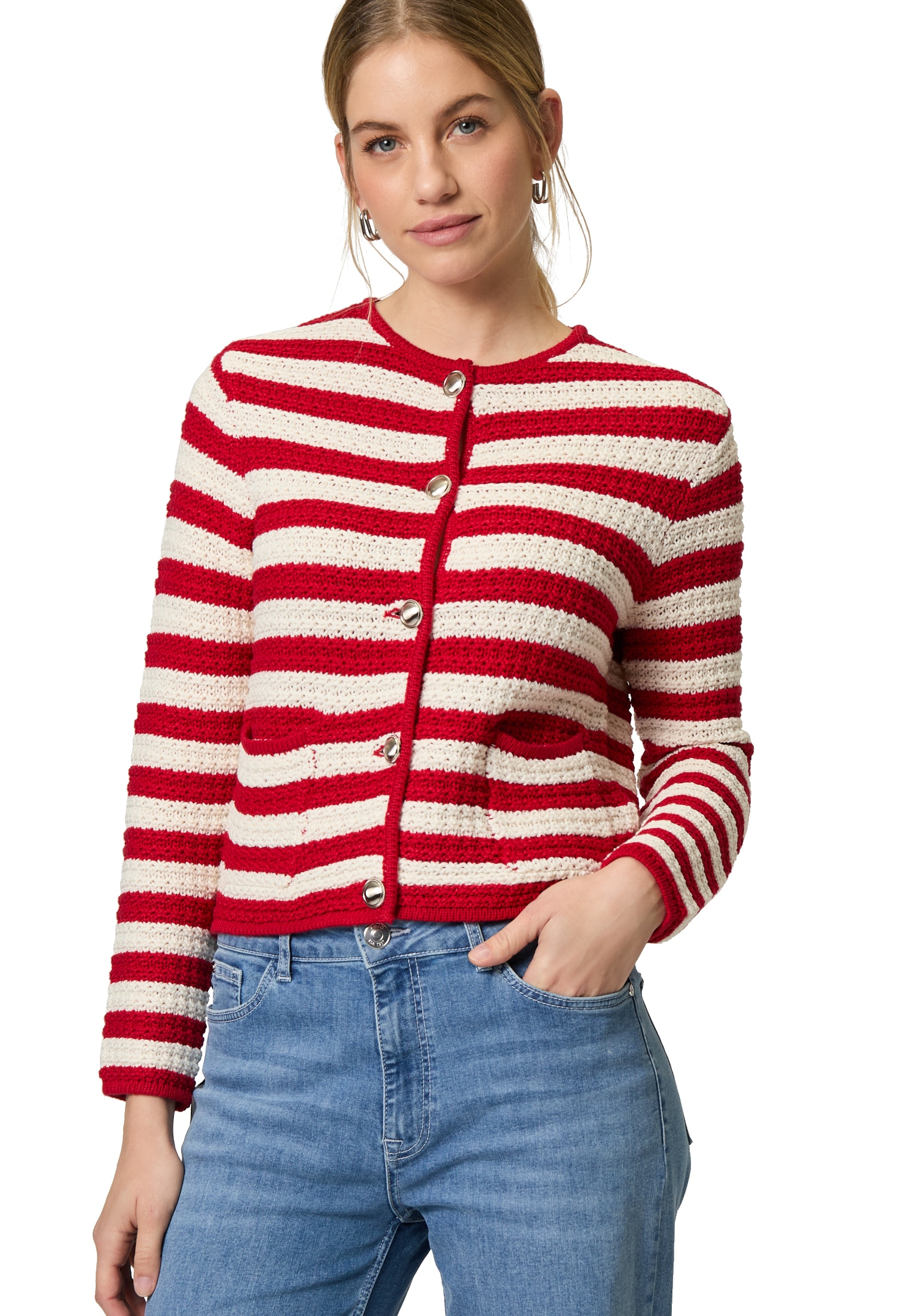Zero Strickjacke »Strickjacke mit Streifen«