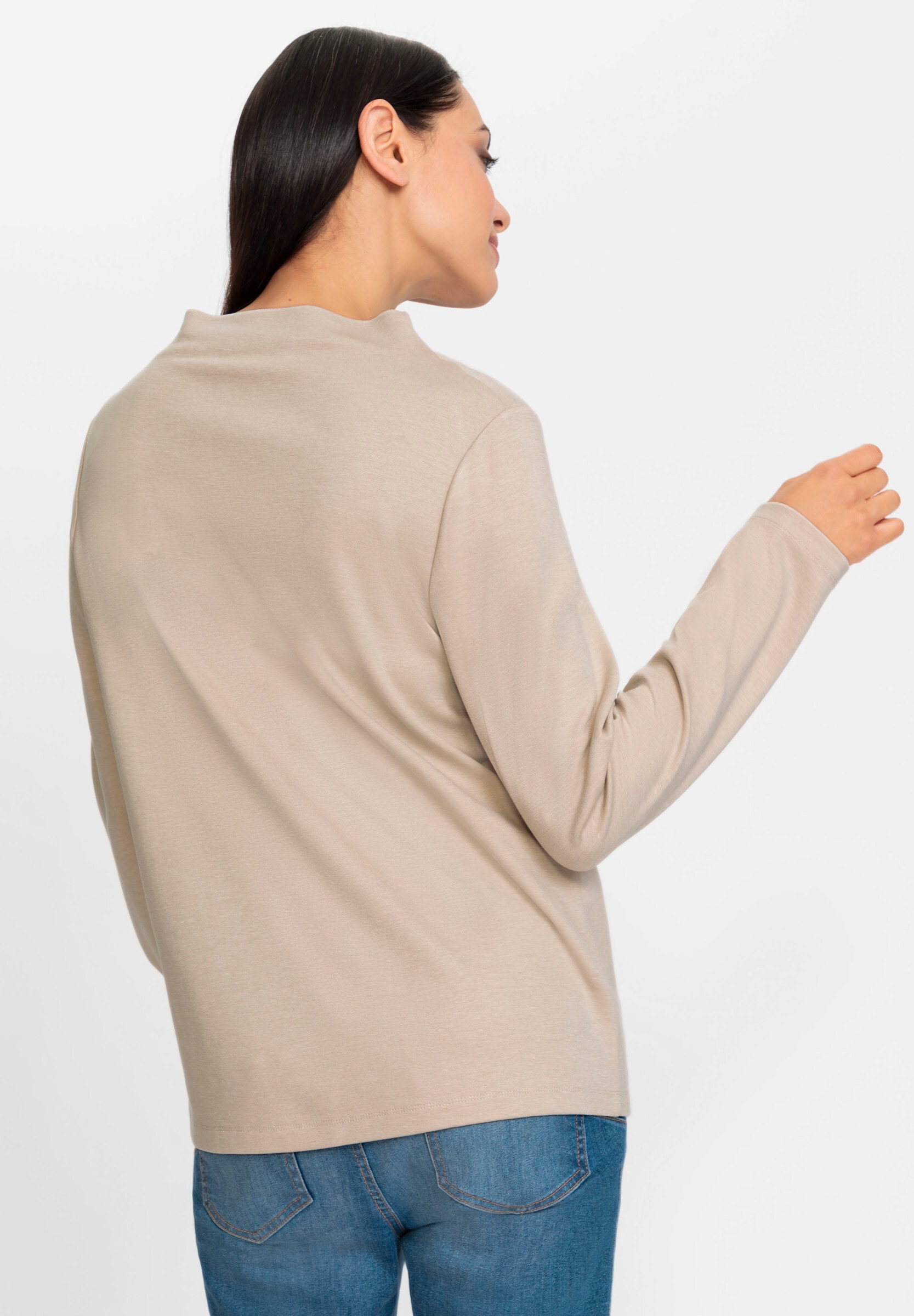 heine T-Shirt »Shirt Stehkragenshirt mit Mittelnaht vorne«