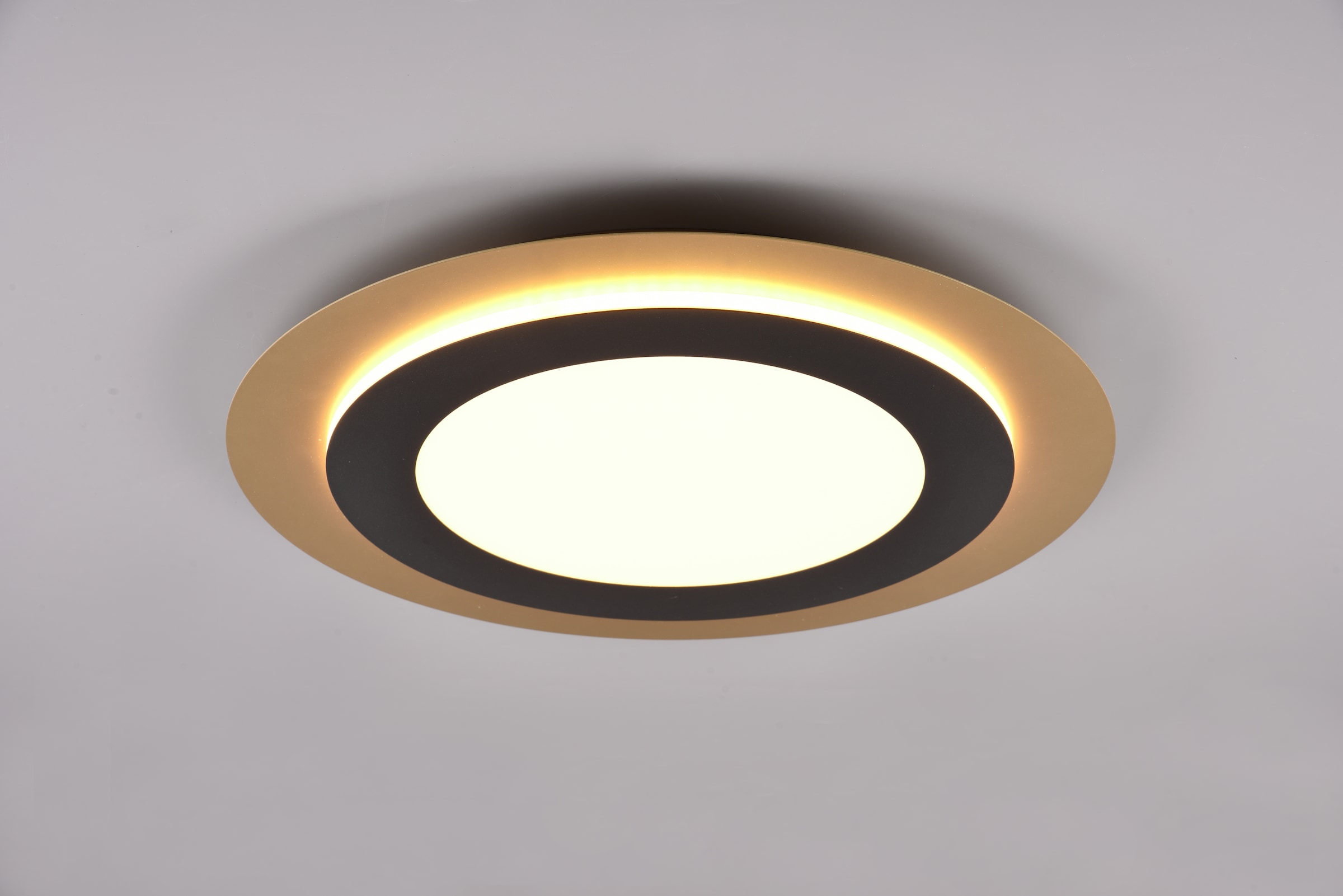 TRIO Leuchten LED Deckenleuchte »MORGAN, runde Deckenlampe Ø 45cm, dimmbar, CCT, Memoryfunktion, Timer« LED-Board 1 Stk. warmweiß - kaltweiß Nachtlicht, 42W 5600 Lumen, 2700-6500 Kelvin, inkl Fernbedienung