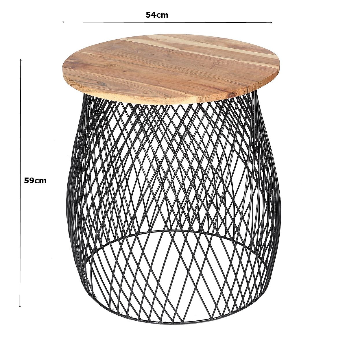 Ambiente Haus Beistelltisch »Urban rundes Beistelltisch käfig -H 50cm« 1 Stk. tlg.
