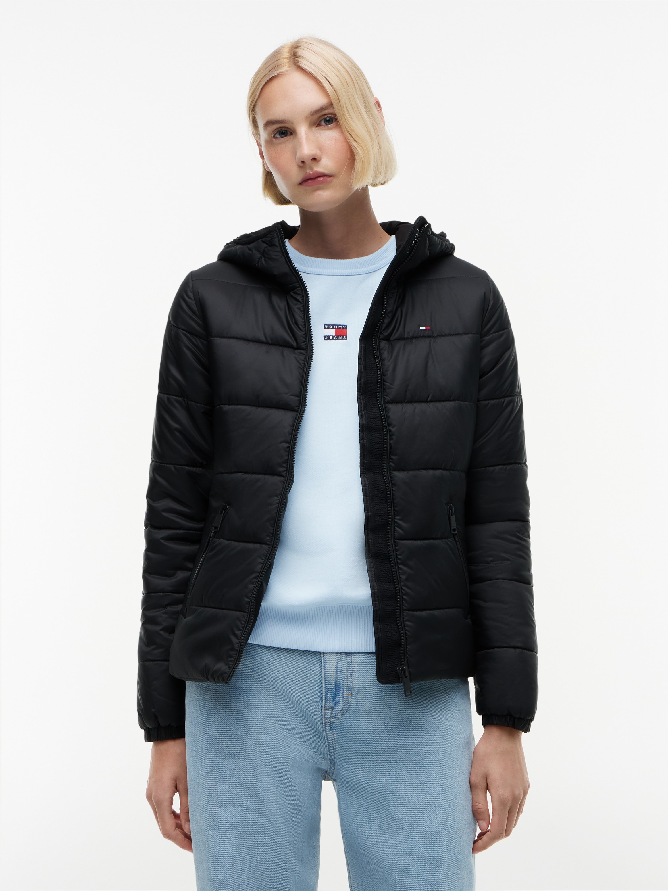Tommy Jeans Steppjacke »TJW SLIM LW HOODED PADDED JACKET« mit Kapuze Steppware, slim fit, mit Kapuze