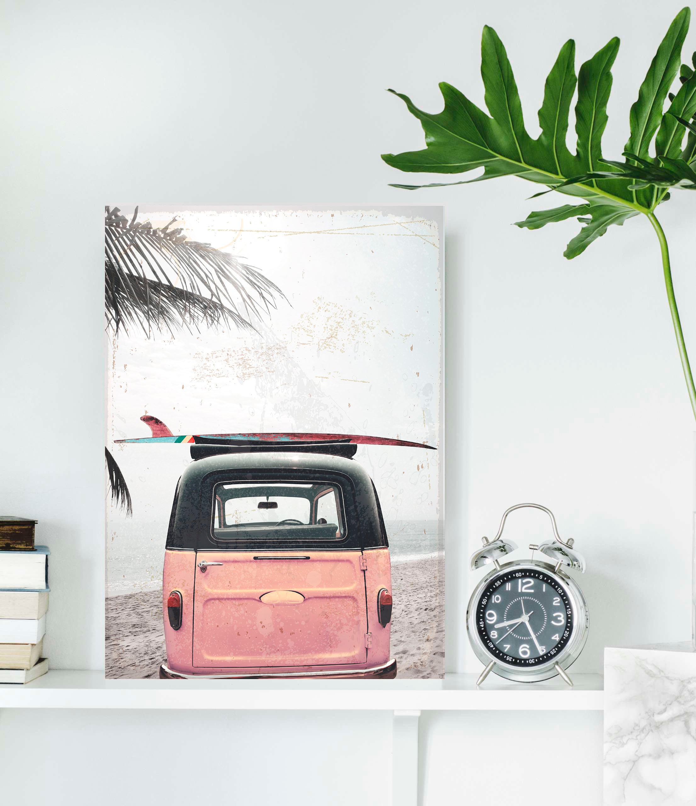 queence Metallbild »Surferbus«, Strand, (1 St.), Stahlschilder