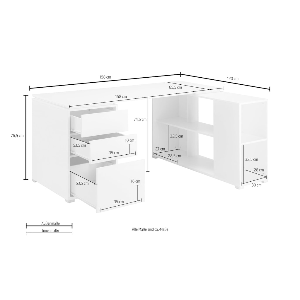 INOSIGN Eckschreibtisch »Anre«