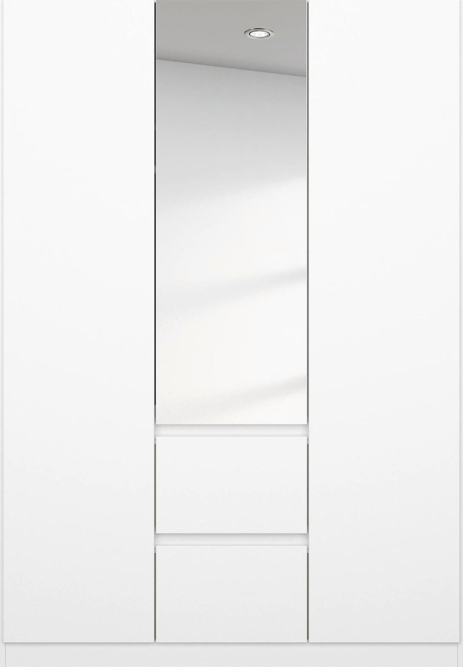 rauch Drehtürenschrank »Kleiderschrank Schrank Garderobe Wäscheschrank Ankleide NIDDA«, (Breiten 91/136/181 cm), mit Spiegel und griffloser Front