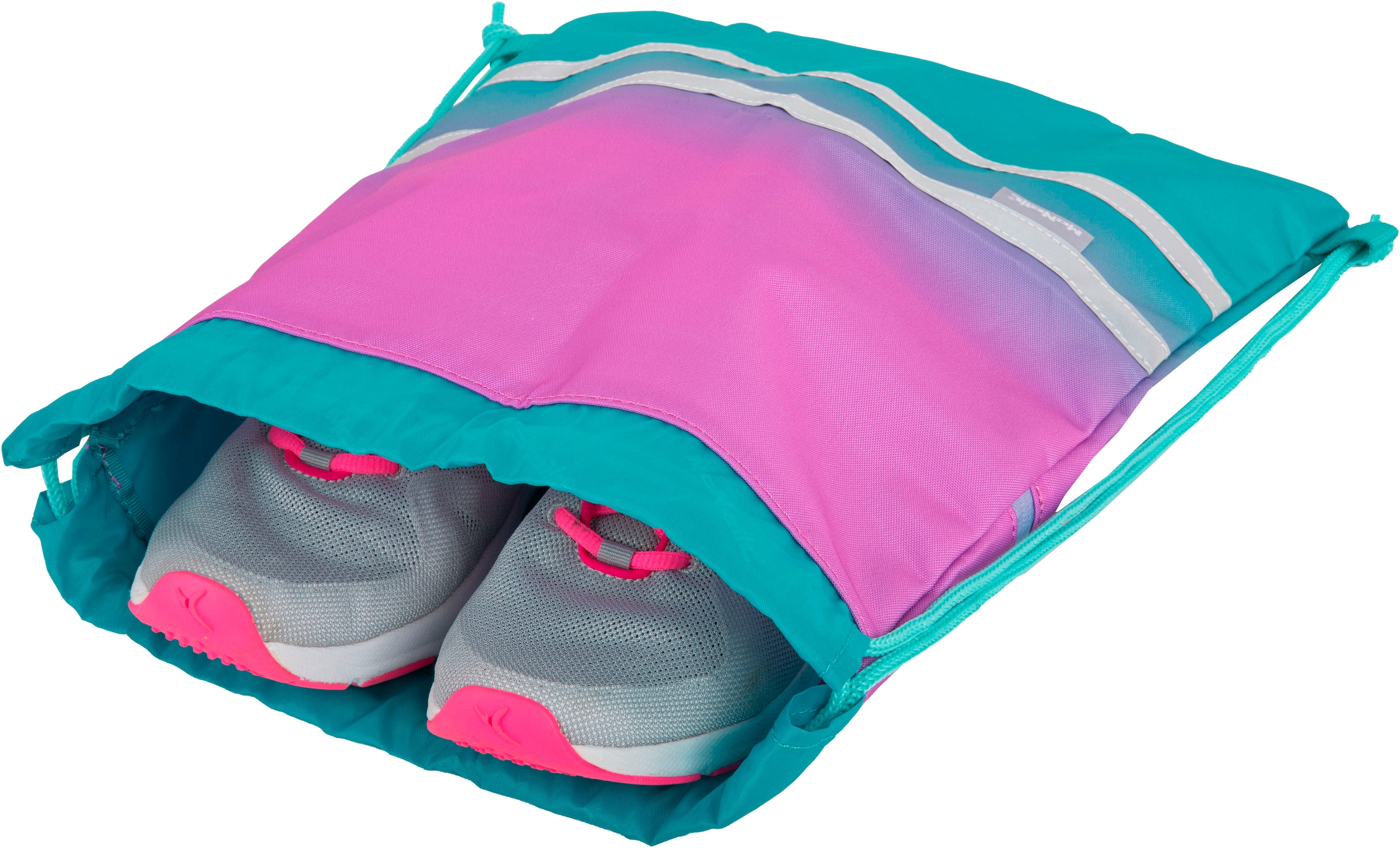 McNeill Schulranzen »Perfecto, Blueberry« reflektierende Streifen auf den Schultergurten;retroreflektierende Flächen inkl. Federmäppchen, Turnbeutel, Schlamperrolle & Motivmagnet