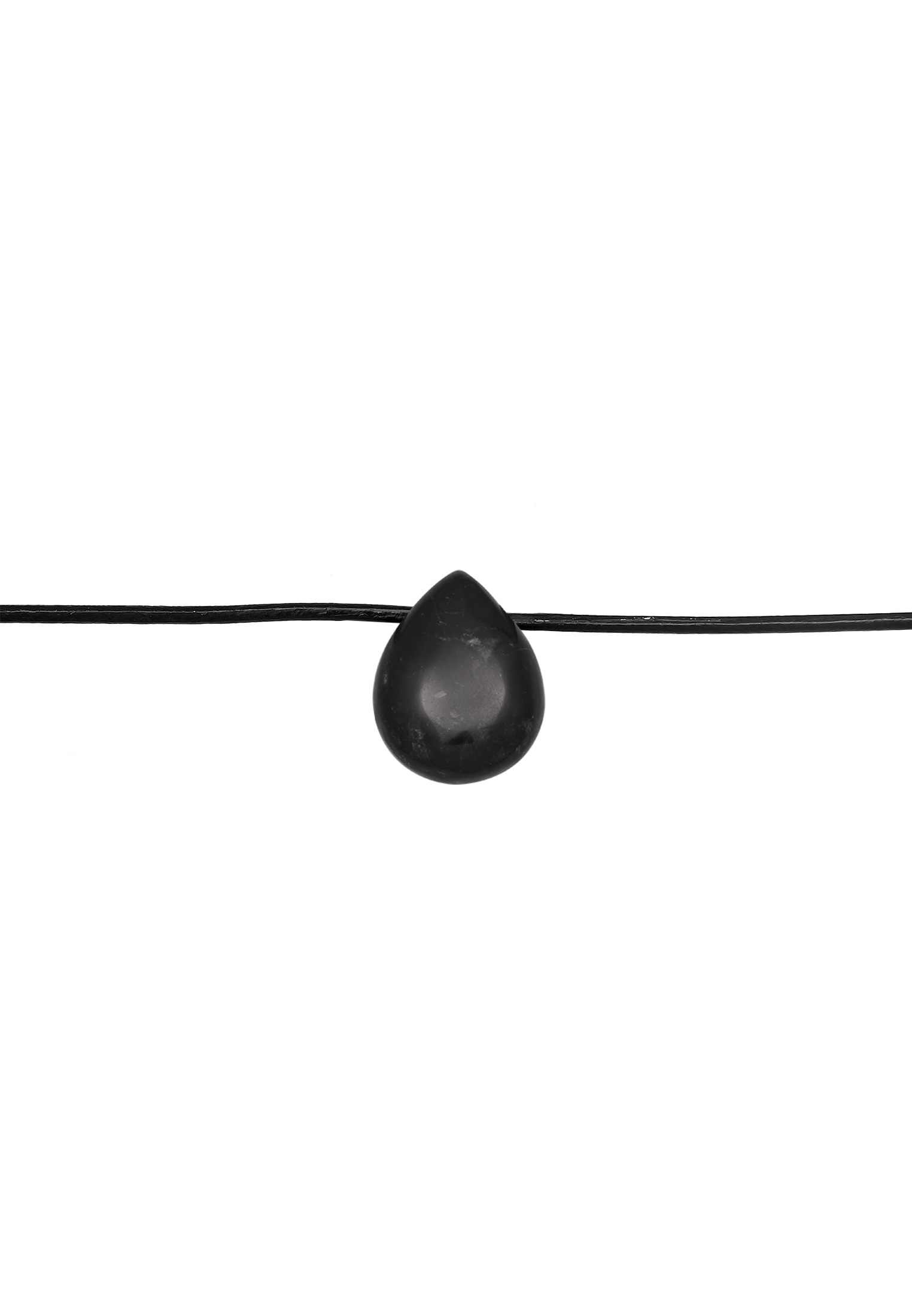 Kuzzoi Lederband »Halskette Choker Satin Türkis Edelstein Tropfen 925 Silber«