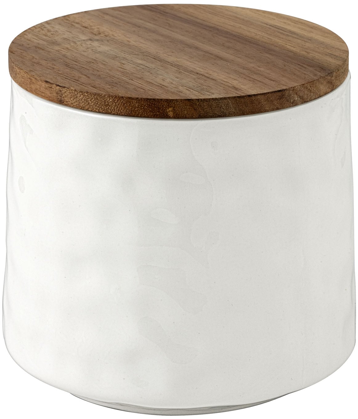 SCHÖNER WOHNEN-Kollektion Vorratsdose »ADELLE« Set, 2 tlg. tlg. Aufbewahrungsdose aus Keramik, Akazienholz-Deckel, luftdicht, 550 ml