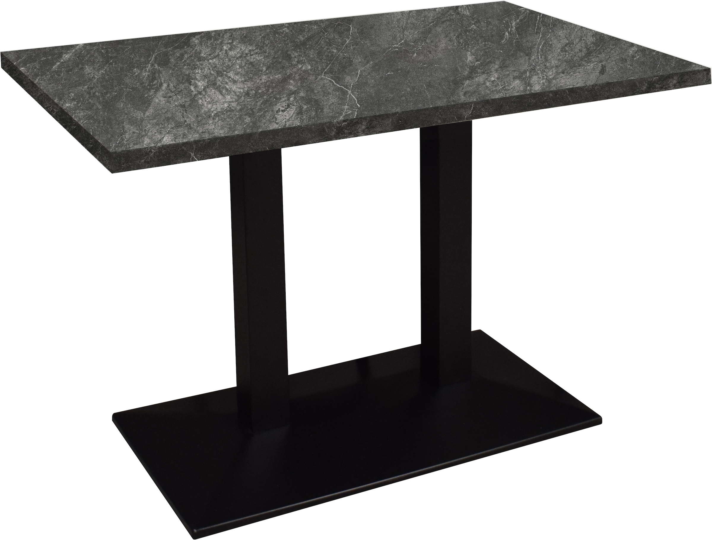 Mäusbacher Bistrotisch »Big Bistro Metall« Doppelsäulengestell, eckige Platte BHT 120x75x70 cm