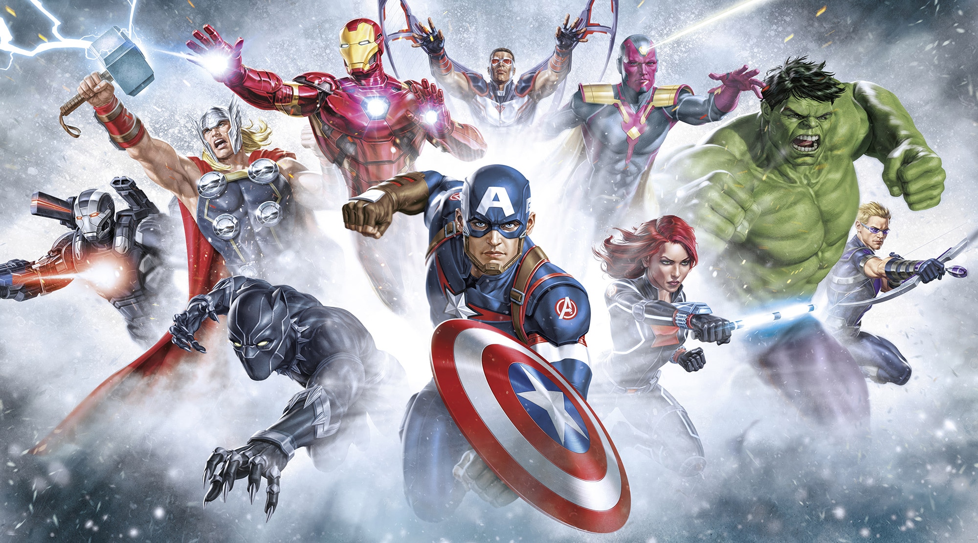 Komar Kindertapete »Marvel Avengers Strike«, bedruckt