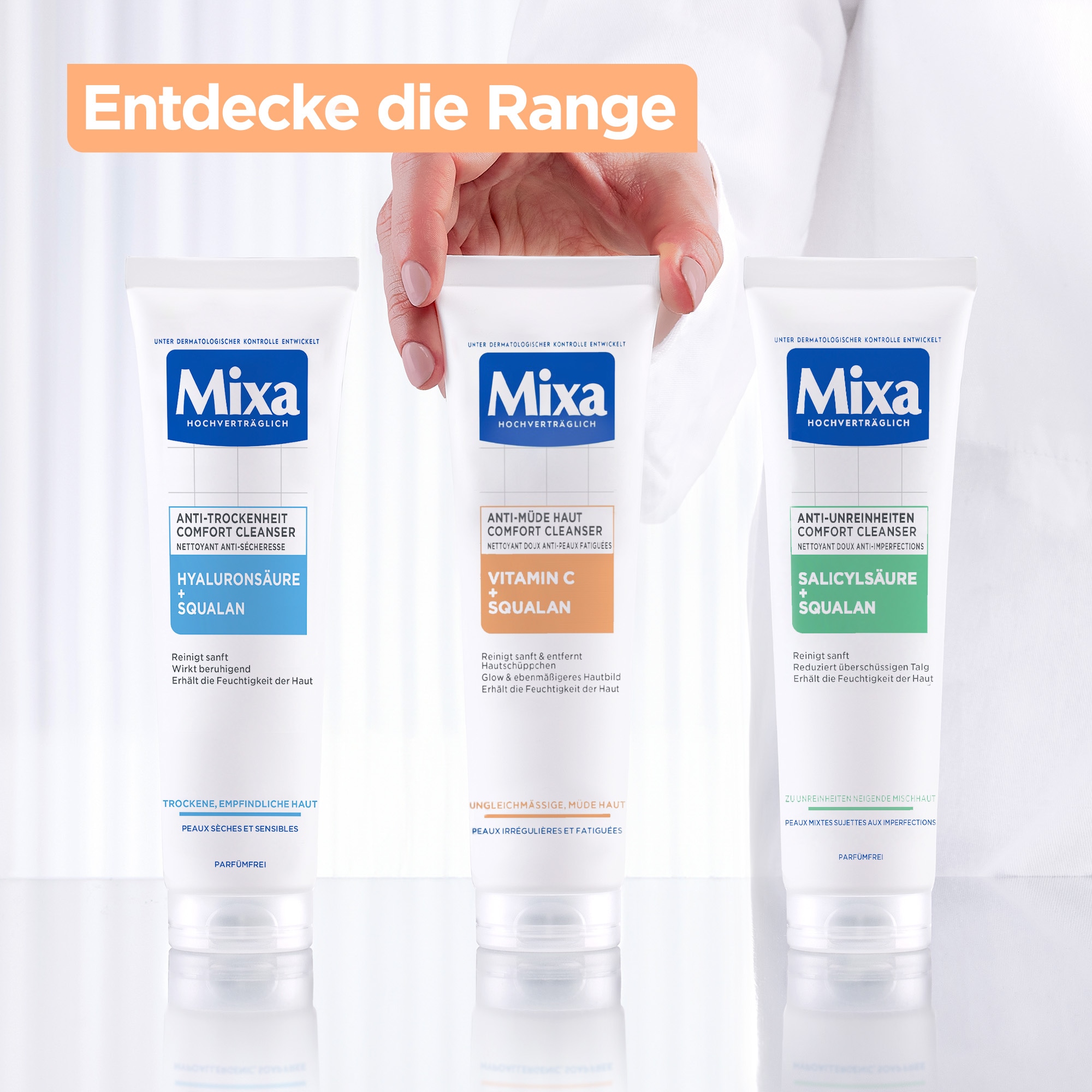 Mixa Gesichts-Reinigungsfluid »Mixa Anti-Müde Haut Comfort Cleanser« mit hoher Wirkungskraft