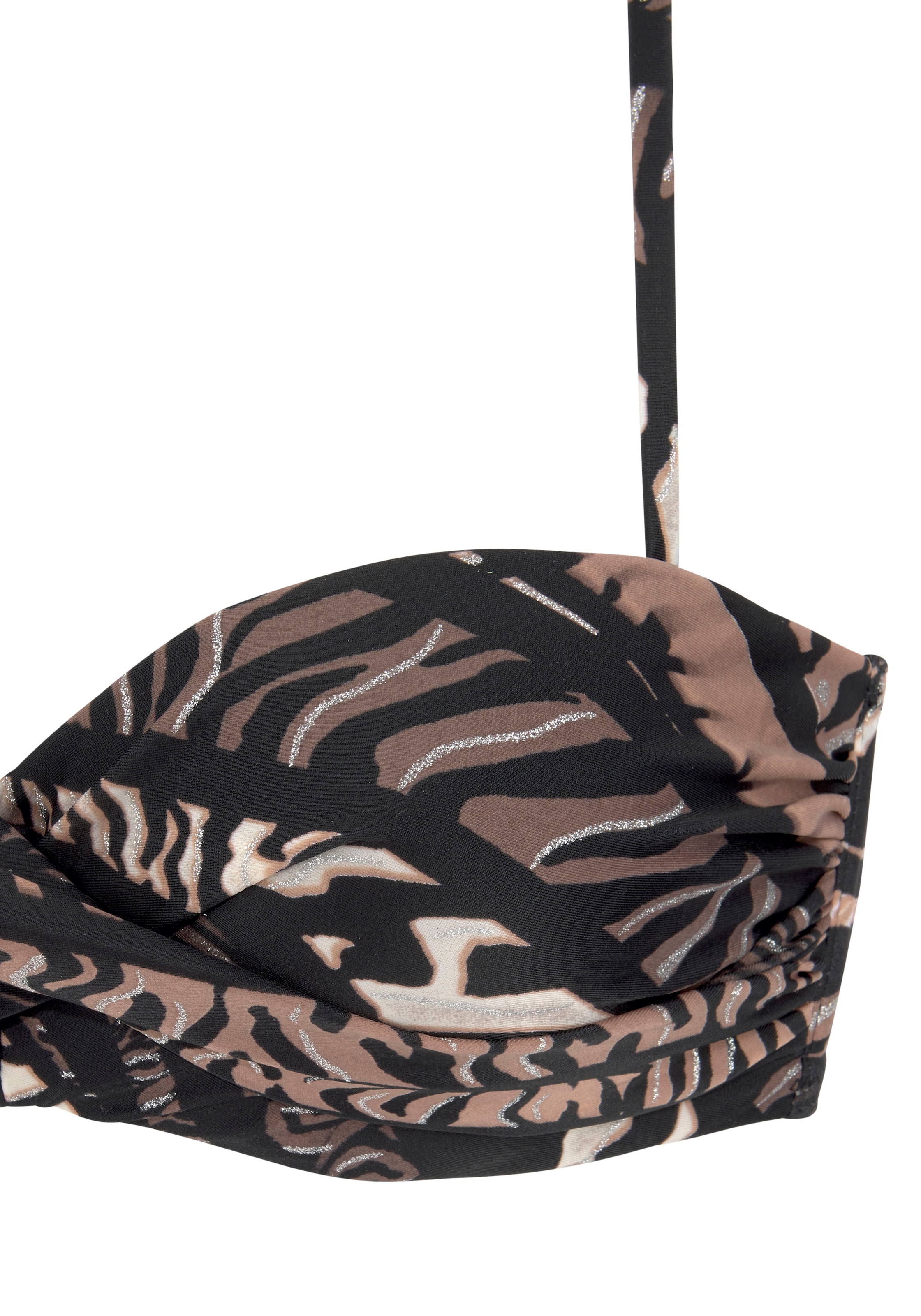 LASCANA Bügel-Bandeau-Bikini, mit Animalprint