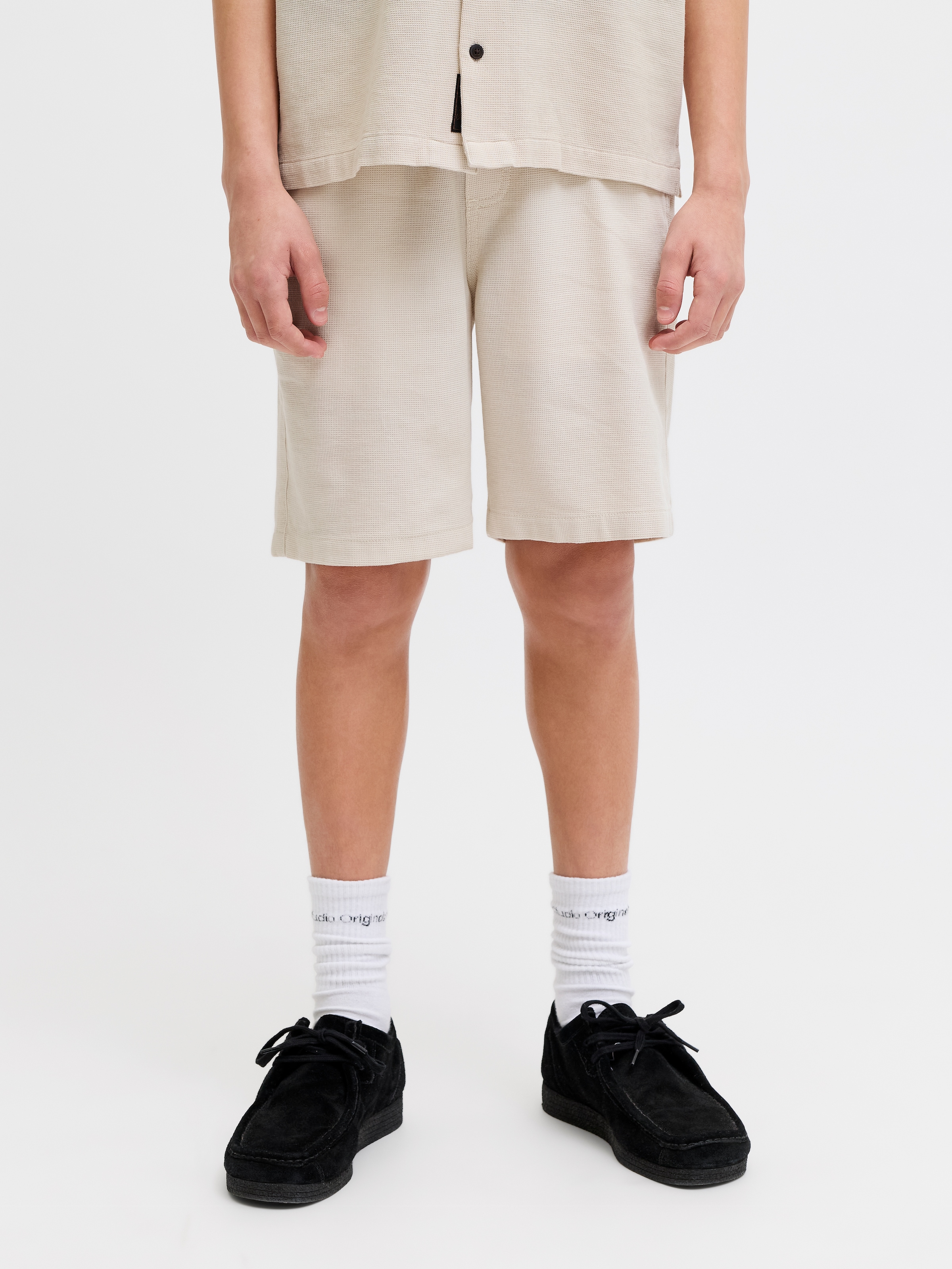 Jack & Jones Junior Shorts »JPSTJAIDEN WAFFLE RESORT SHORTS JNR«  Baumwolle, locker geschnitten