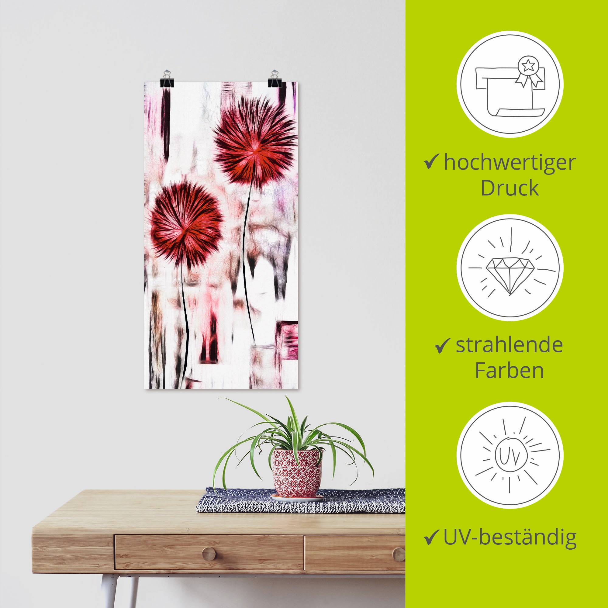 Artland Wandbild »Blumen« Blumen 1 Stk. tlg. als Leinwandbild, Poster in verschied. Größen