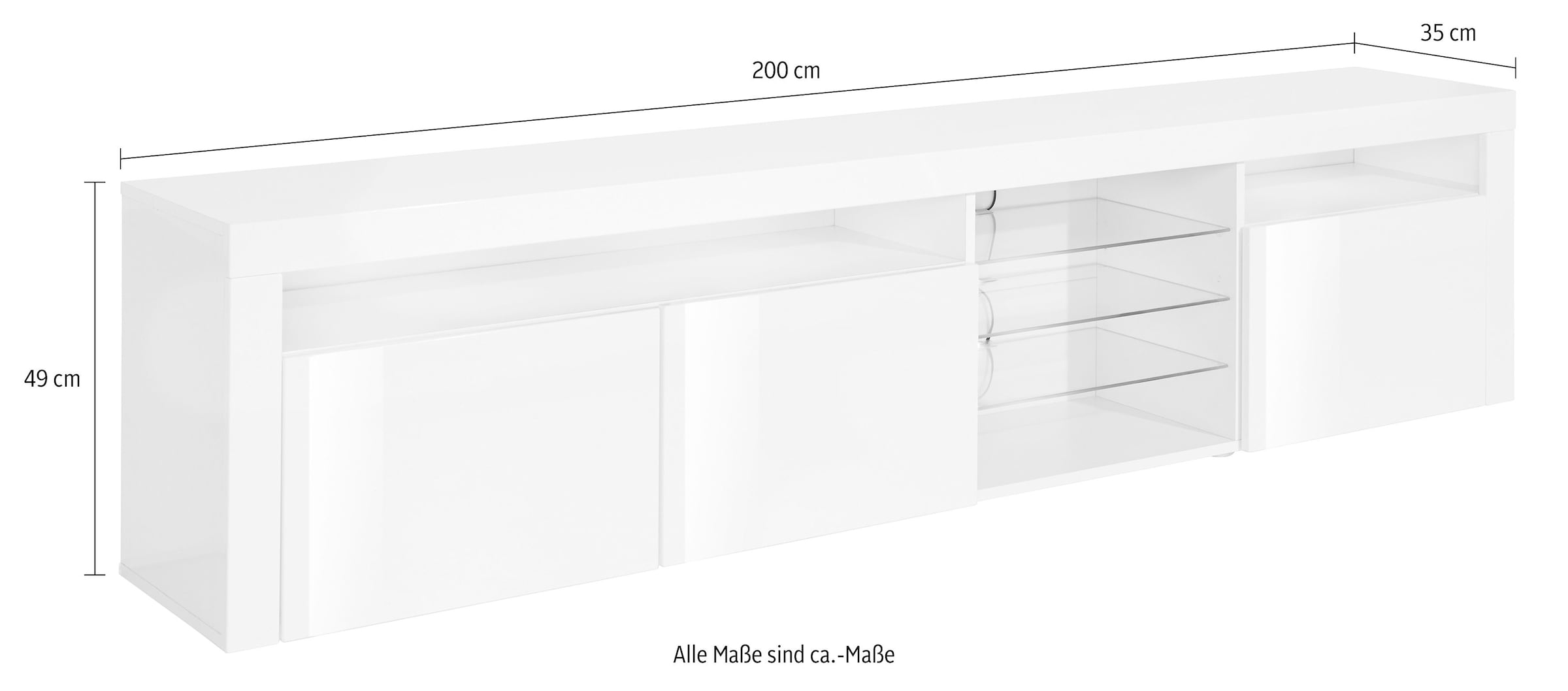 borchardt Möbel Lowboard »Santa Fe«, Breite 200 cm bequem bestellen