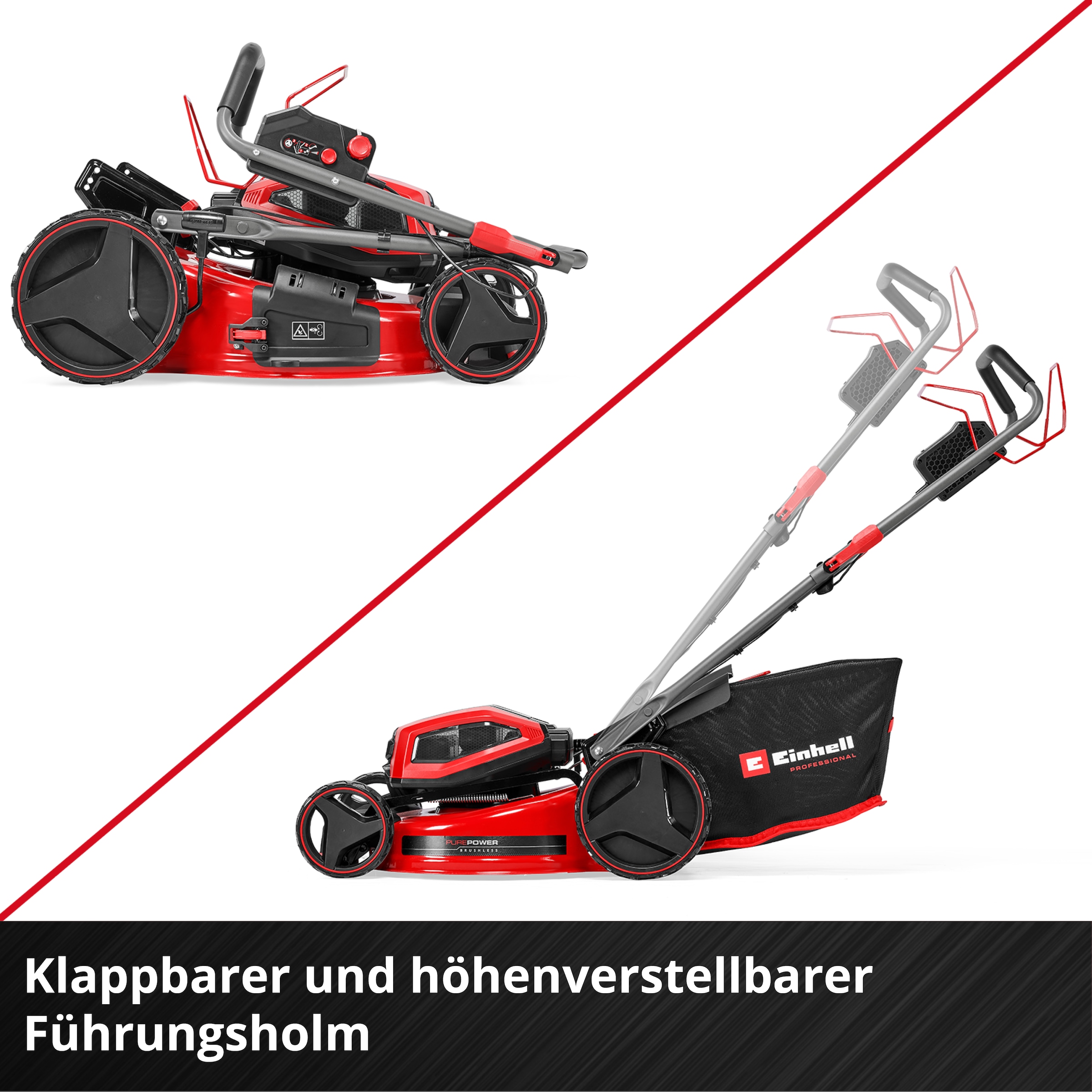 Einhell Akkurasenmäher »GP-CM 36/52 S Li BL (4x5,2Ah)« 4 x 5,2 Ah Plus Akkus und 2 Twincharger