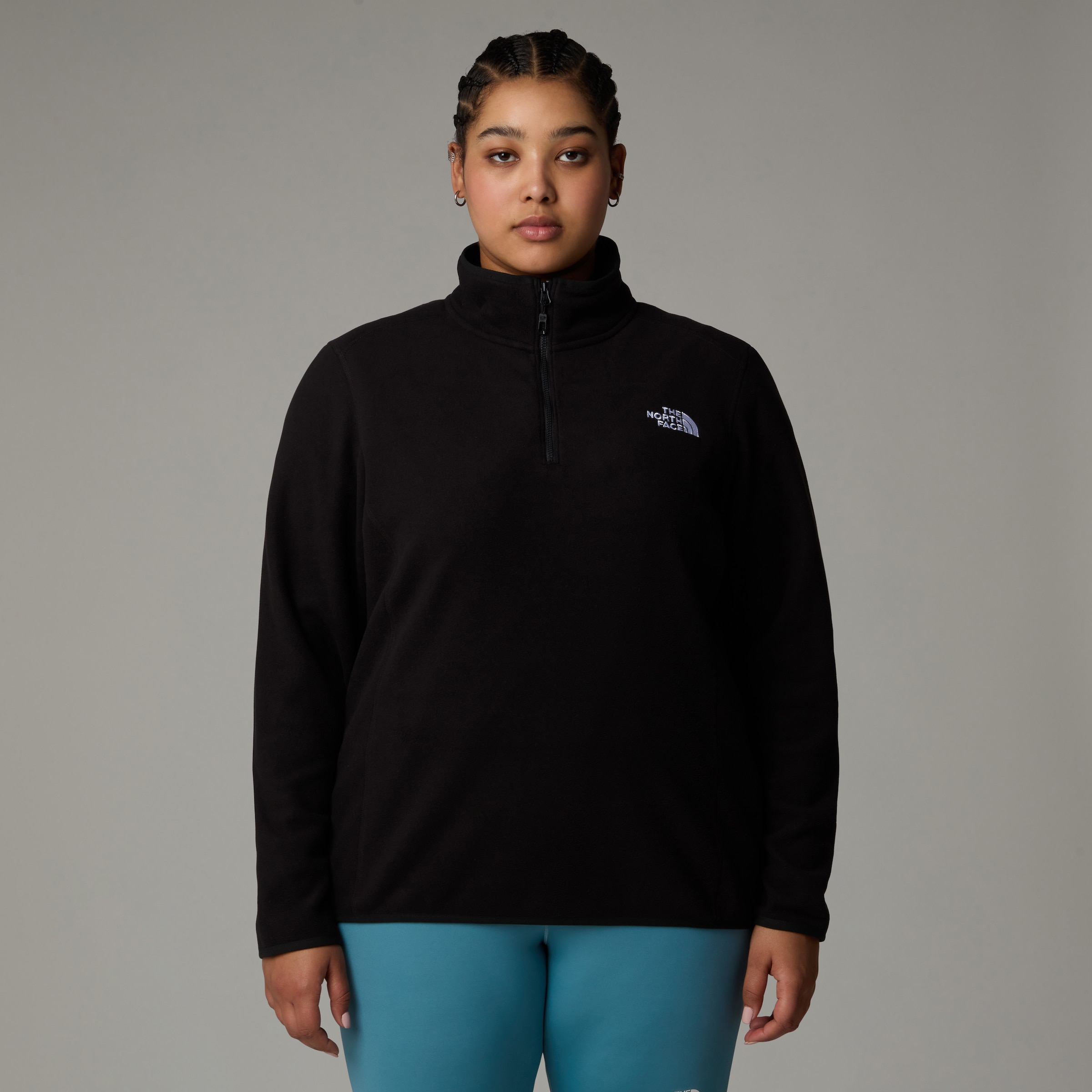 The North Face Fleecejacke »PLUS 100 GLACIER FLEECE 1/4 ZIP«, aus seidenweichem Mikrofleece