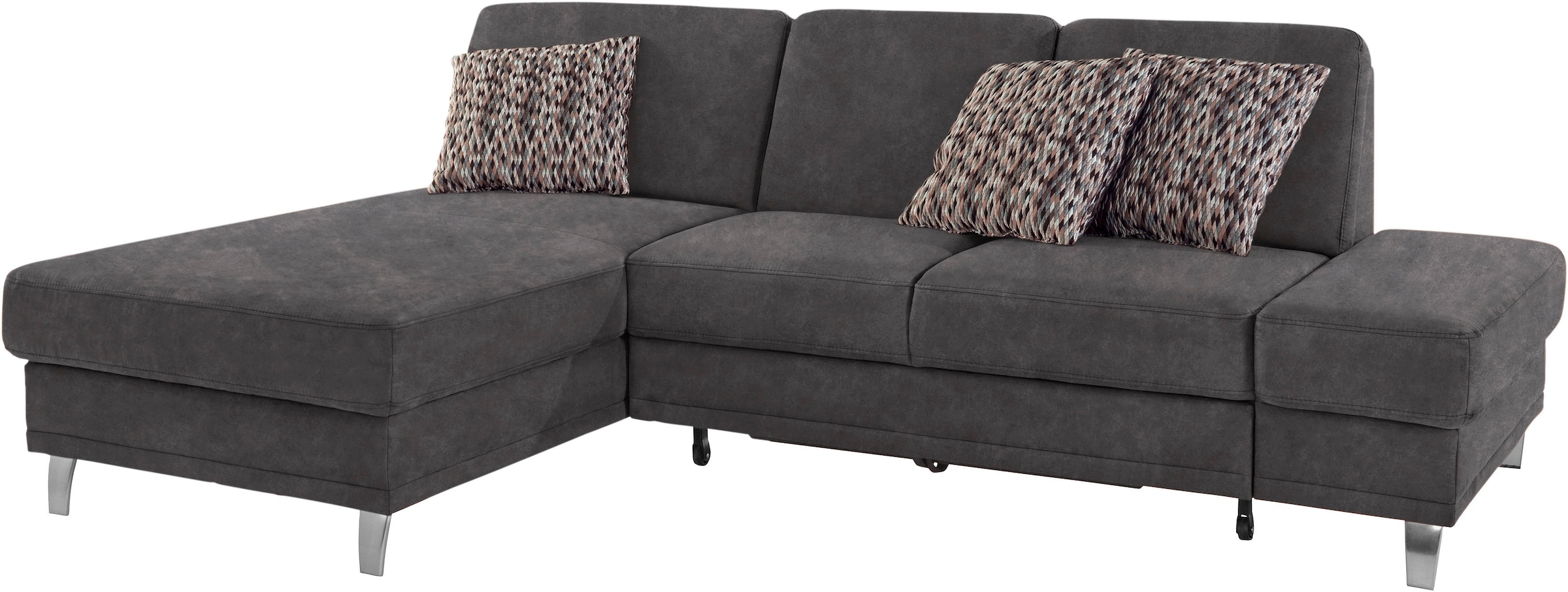 sit&more Ecksofa »Clio L-Form«, wahlweise mit Bettfunktion oder Vorziehsitz und Bettkasten, Federkern