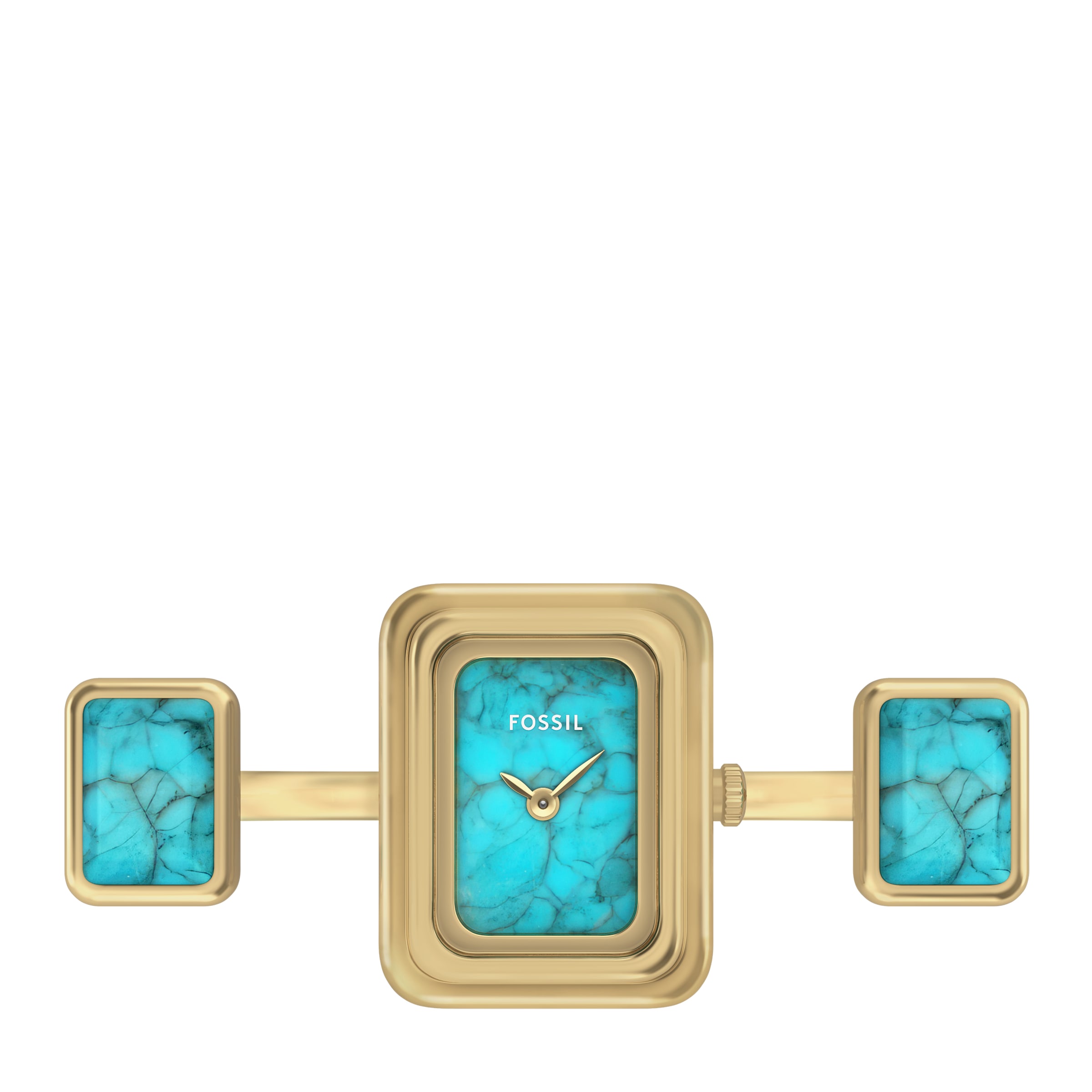 Fossil Uhrenring »RAQUEL WATCH RING« Quarzuhr, Armbanduhr, Damenuhr, Edelstahlarmband, analog