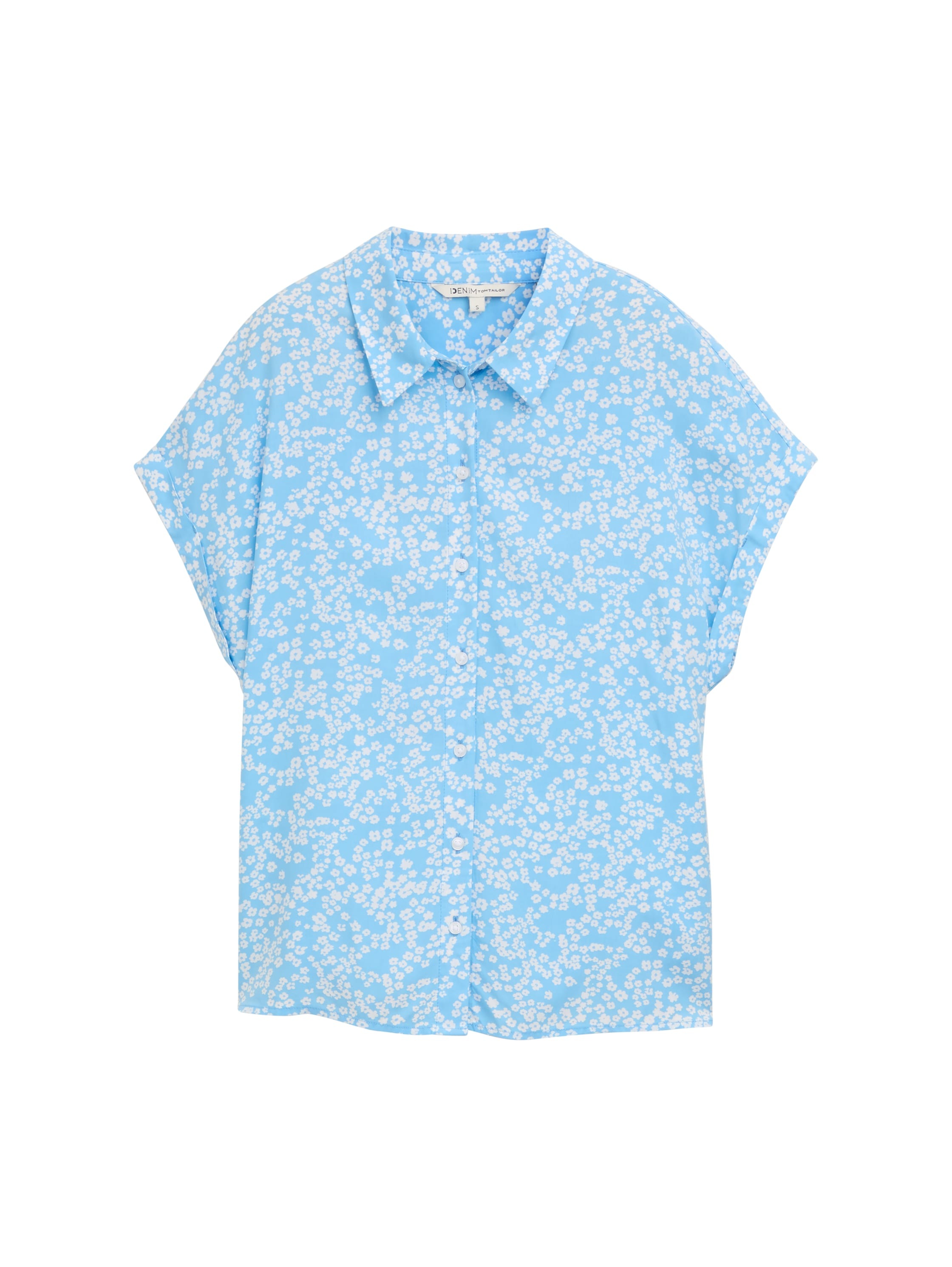 TOM TAILOR Denim Shirtbluse, mit weiten Ärmeln