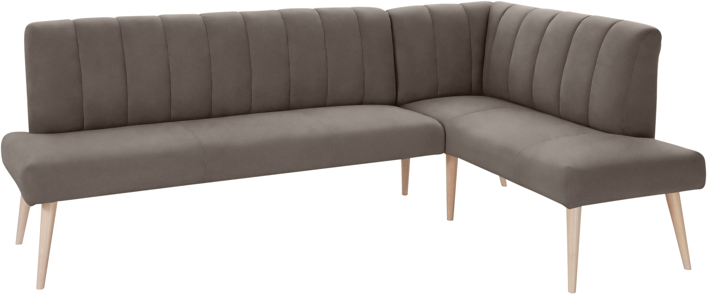 exxpo - sofa fashion Eckbank »Costa, moderne Rückensteppung, bequem und elegant, hoher Holzfuß« hochwertig verarbeitet, Frei im Raum stellbar