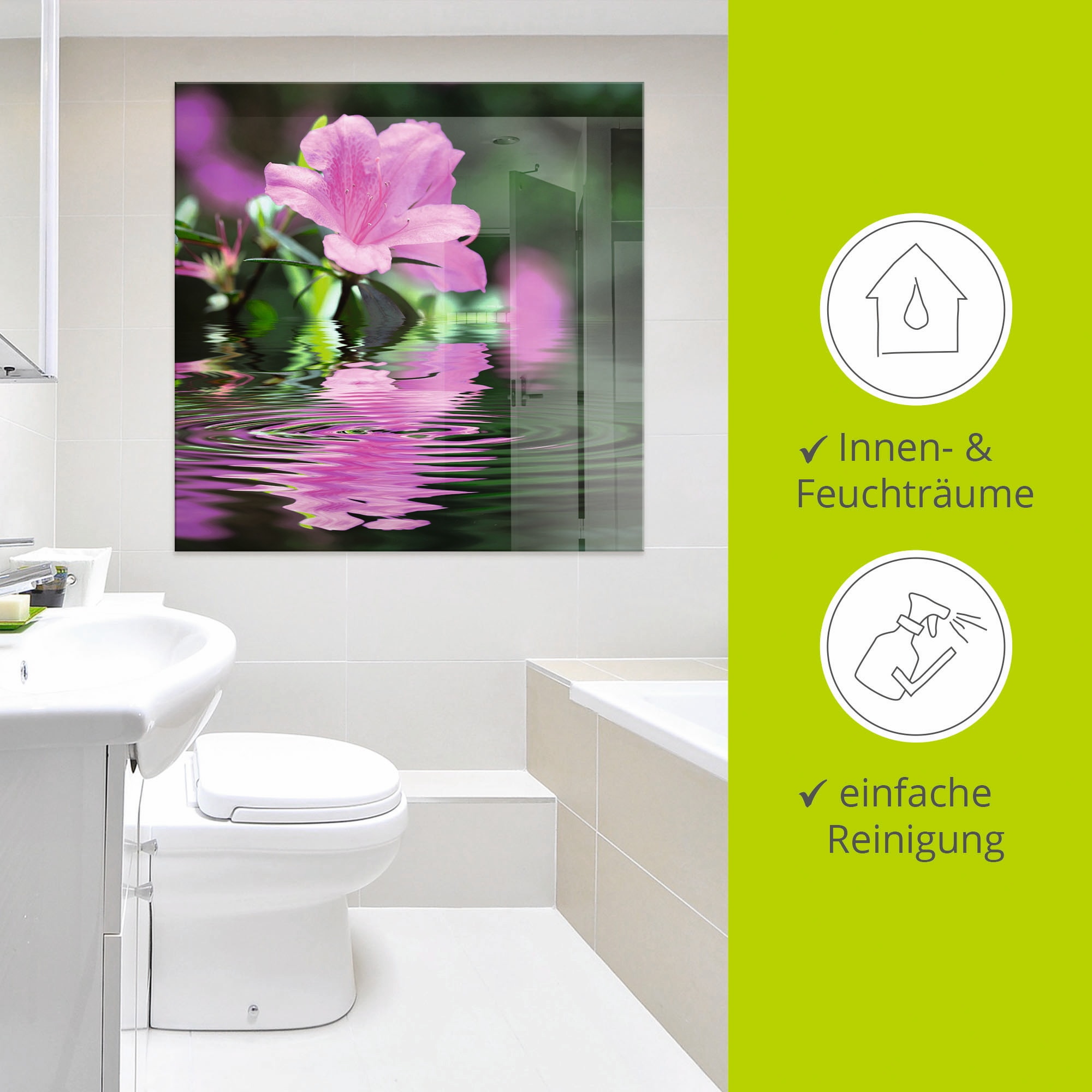 Artland Glasbild »Azalee«, Blumen, (1 St.), in verschiedenen Größen
