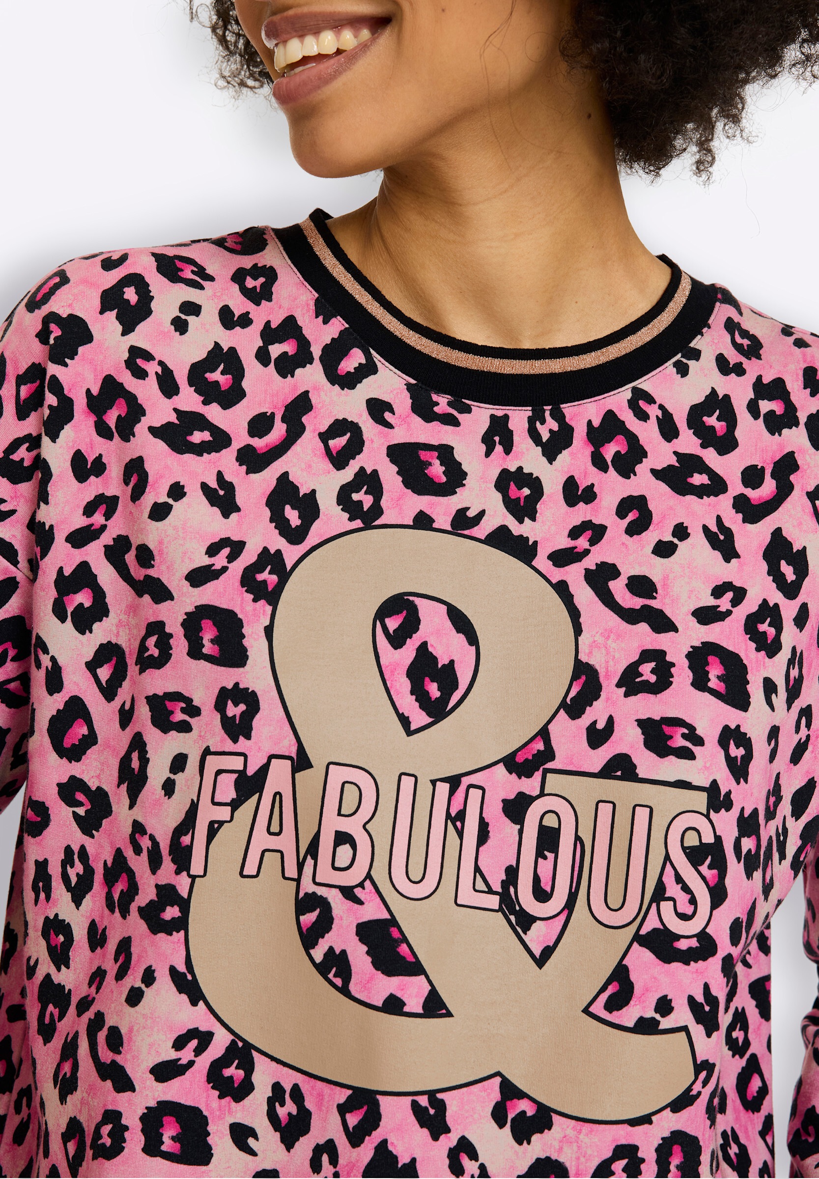 heine Sweatshirt »Sweatshirt Sweatshirt mit Leo-Print«
